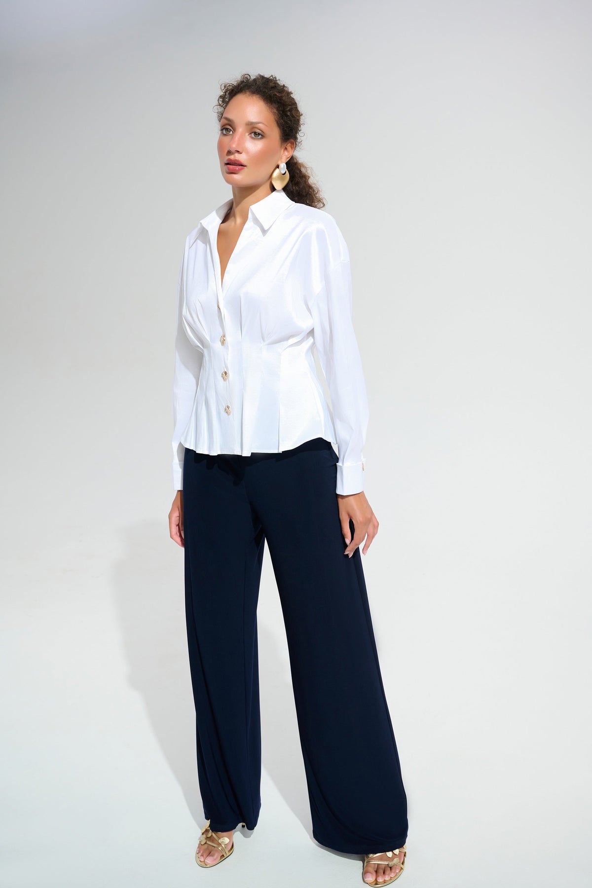 Joseph Ribkoff Taffeta Fit Flare Blouse - Style 261742