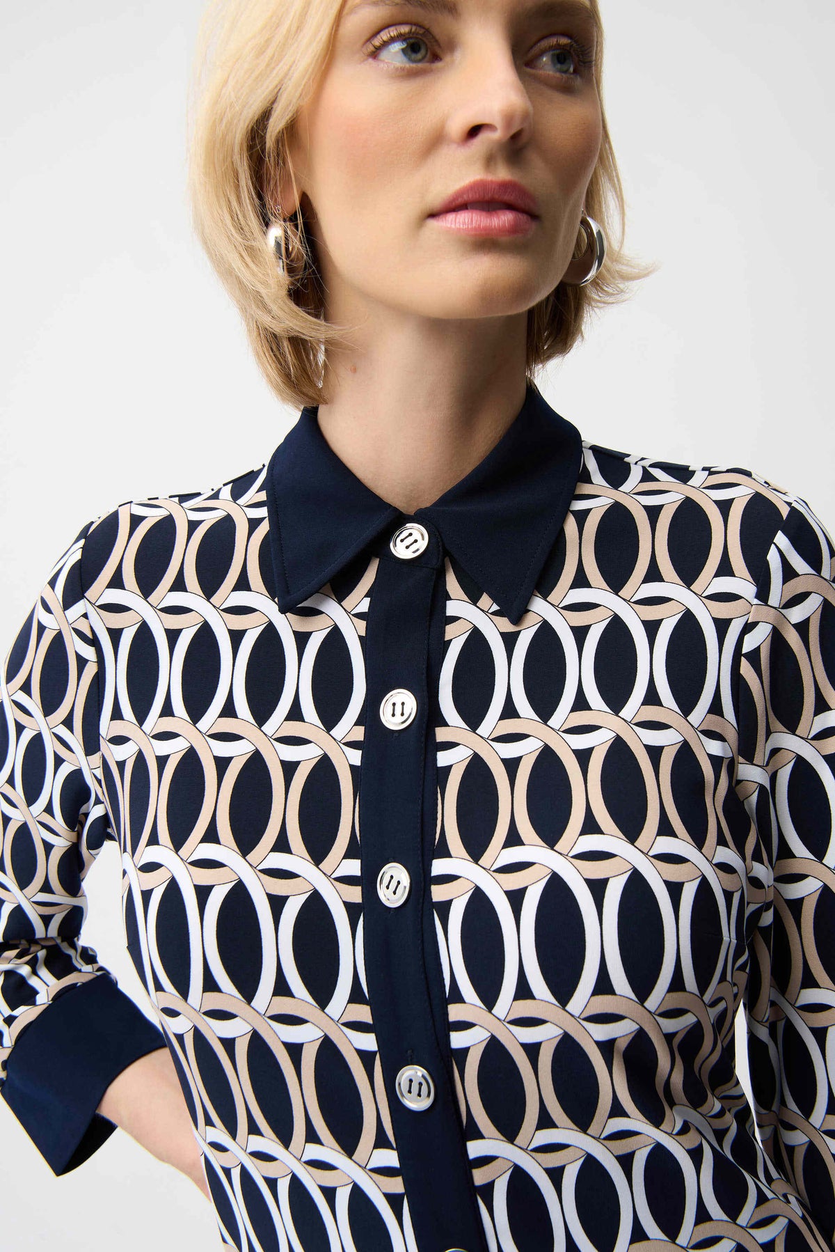 Joseph Ribkoff Geometric Print Shirt Dress - Style 261903