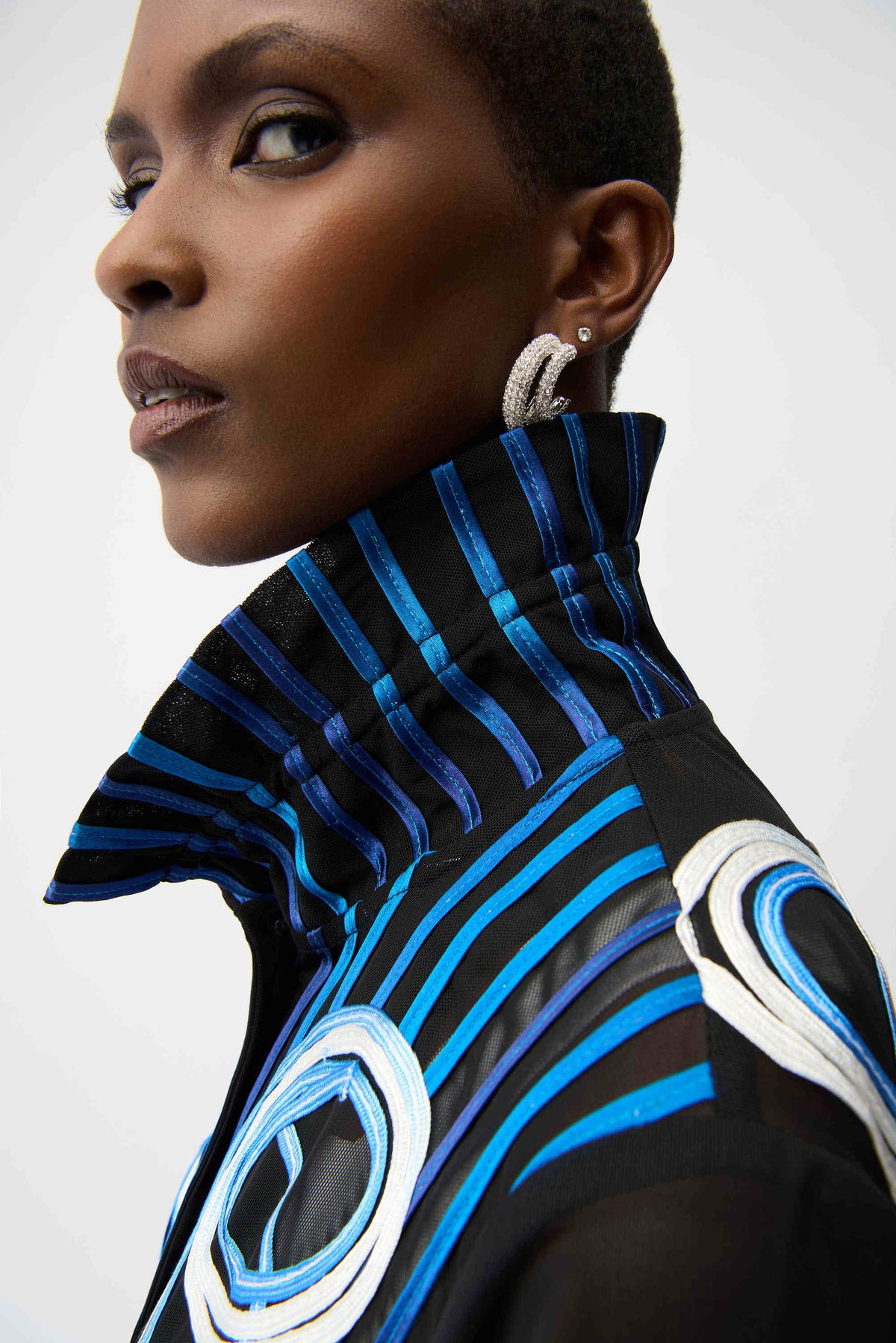 Joseph Ribkoff Midnight Mesh Soutache Jacket - Style 261904