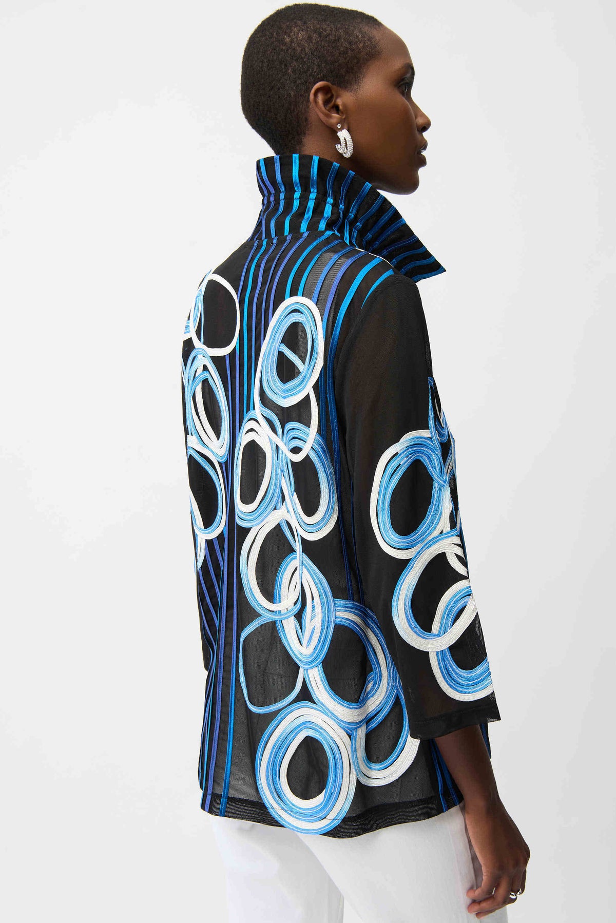 Joseph Ribkoff Midnight Mesh Soutache Jacket - Style 261904