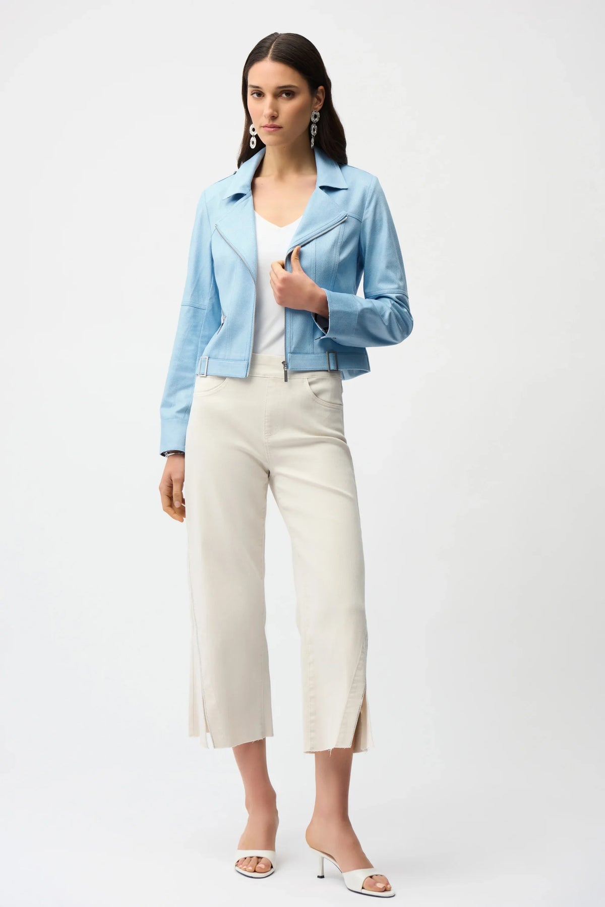 Joseph Ribkoff Foiled Faux Suede Jacket - Style 261910b