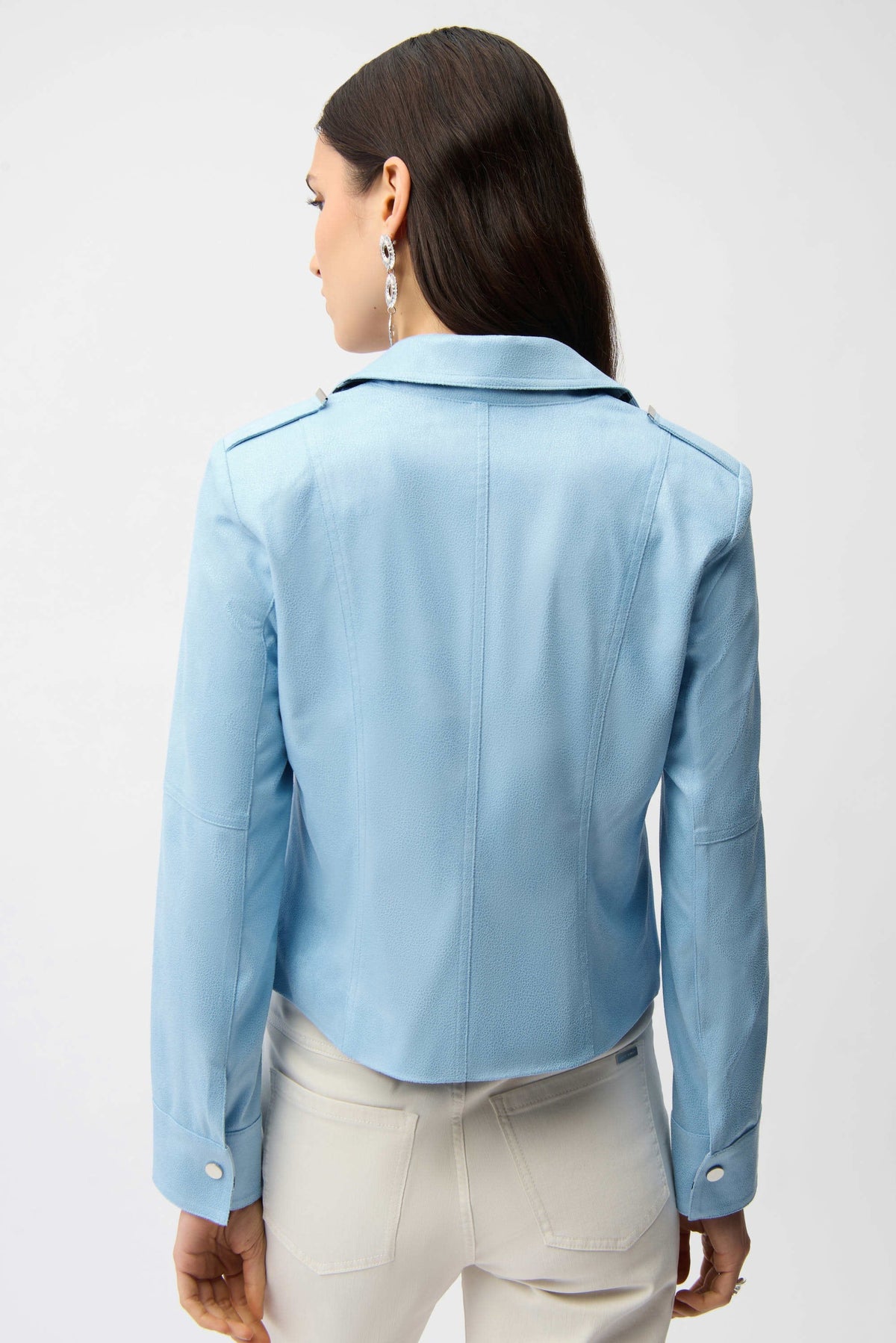 Joseph Ribkoff Foiled Faux Suede Jacket - Style 261910b