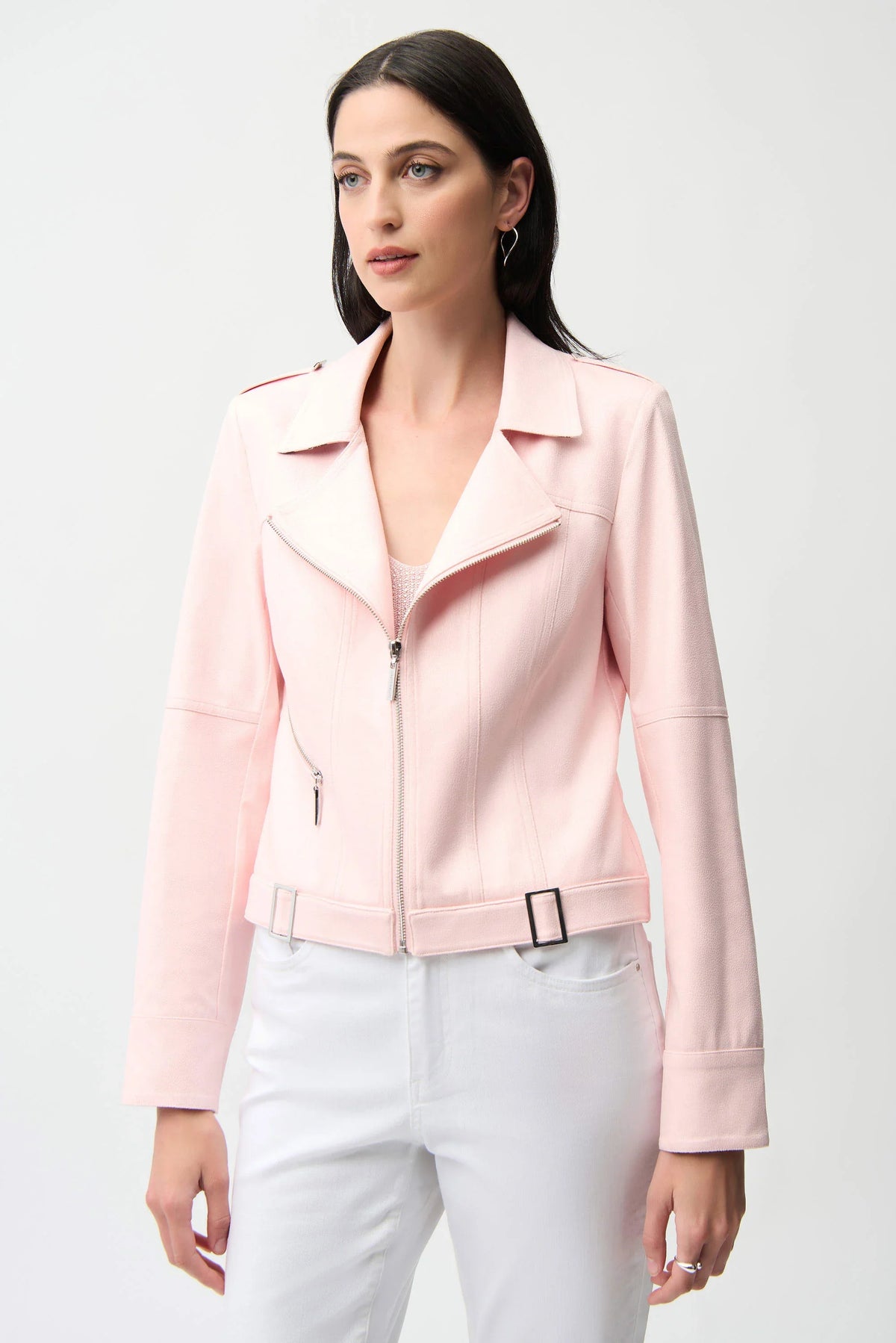 Joseph Ribkoff Foiled Faux Suede Jacket - Style 261910