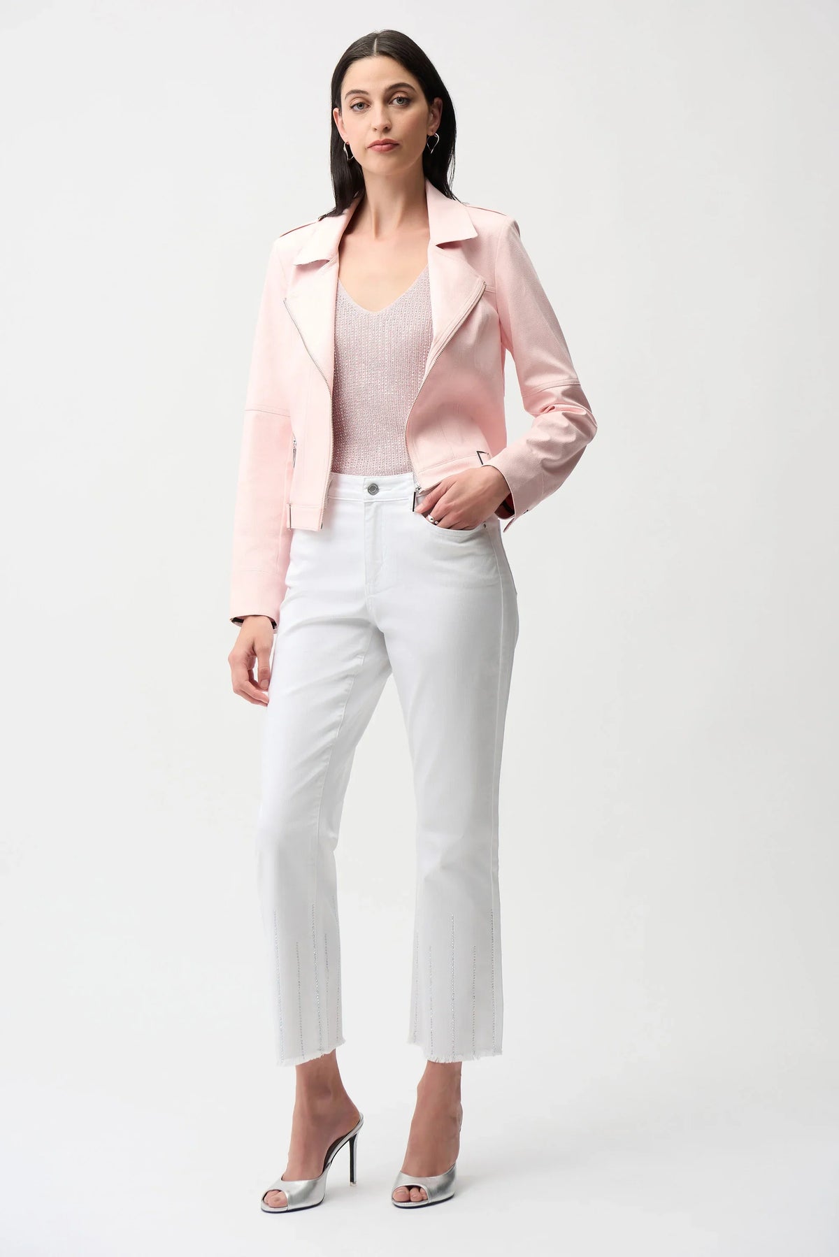Joseph Ribkoff Foiled Faux Suede Jacket - Style 261910