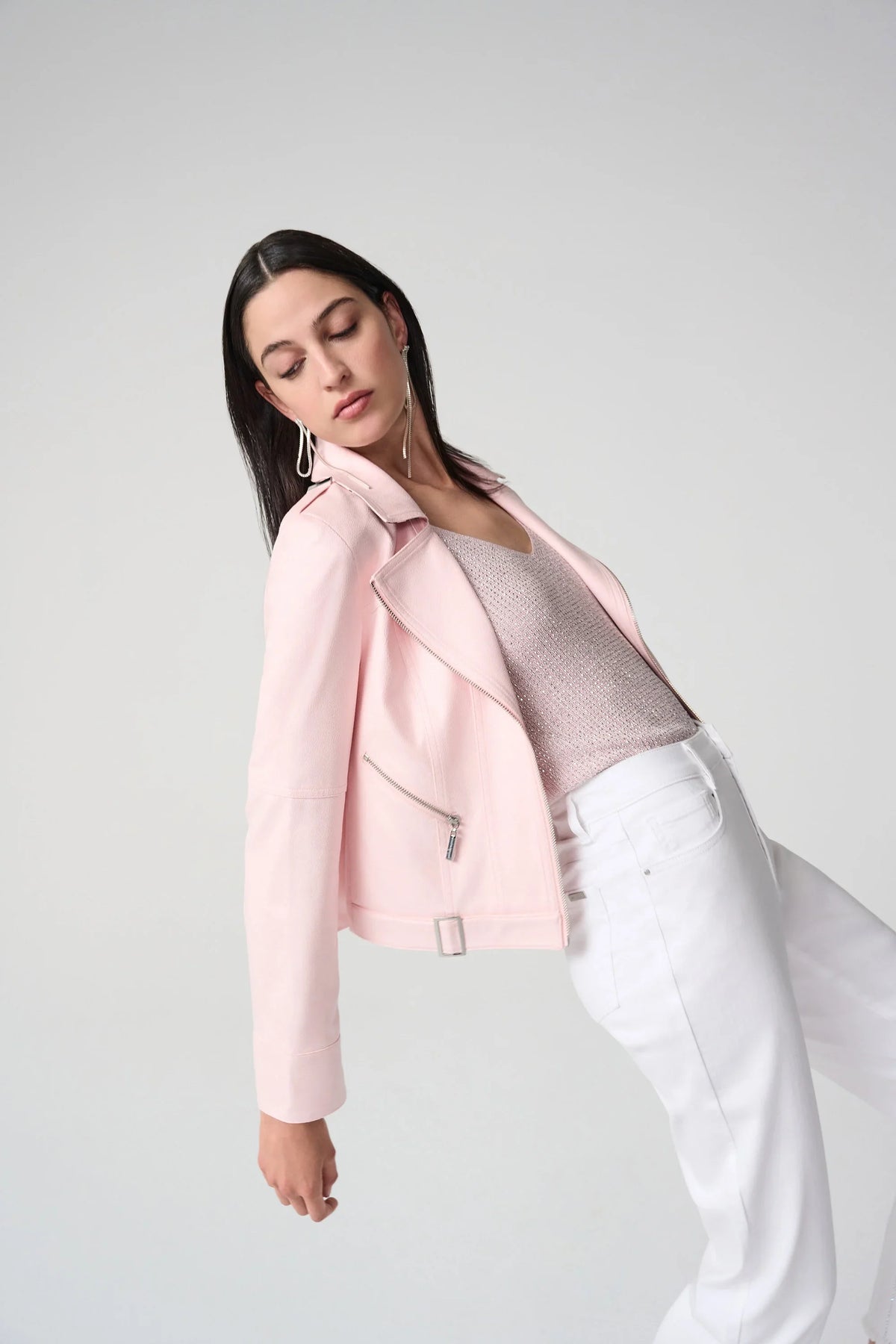Joseph Ribkoff Foiled Faux Suede Jacket - Style 261910