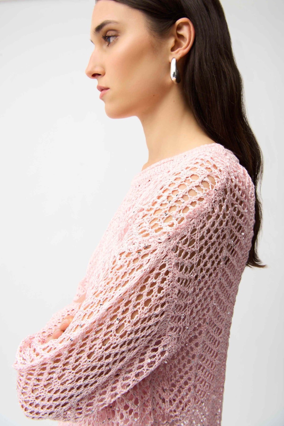 Joseph Ribkoff Chevron Open Stitch Sweater - Style 261915A
