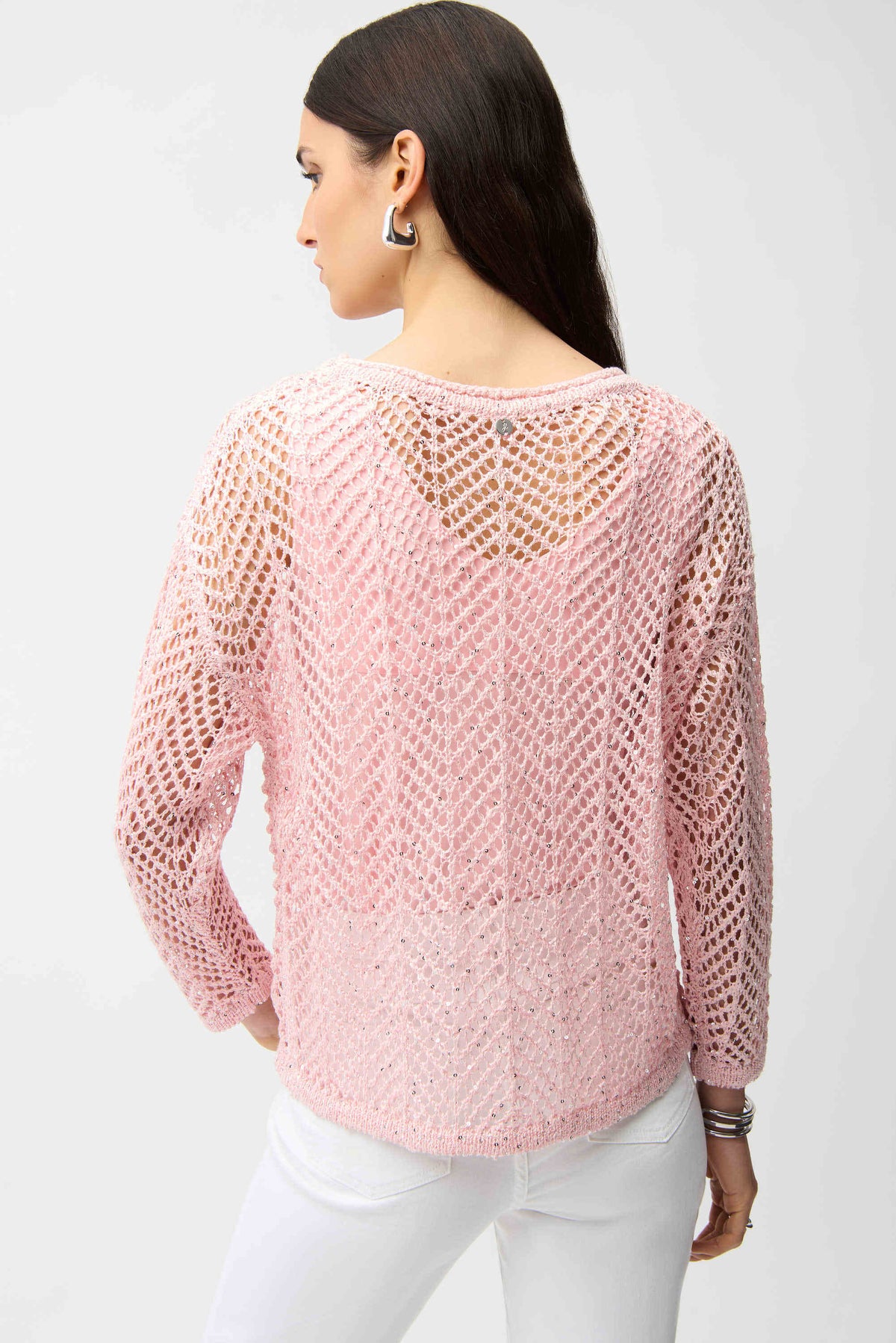Joseph Ribkoff Chevron Open Stitch Sweater - Style 261915A