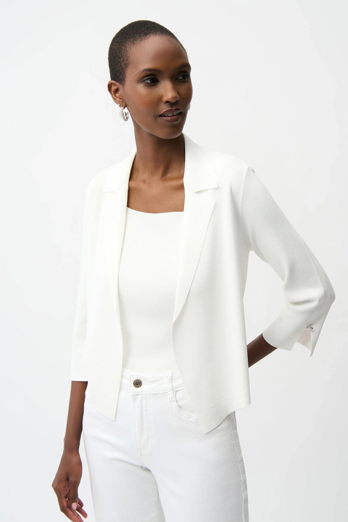 Joseph Ribkoff Open Front Button Cuff Cardigan - Style 261920