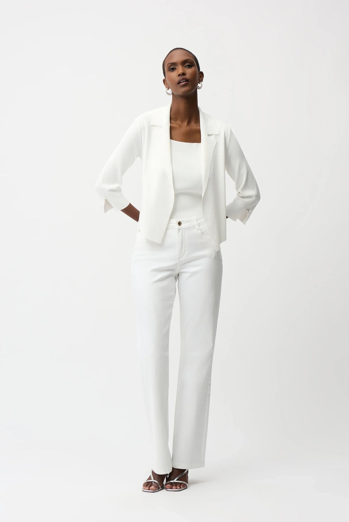 Joseph Ribkoff Open Front Button Cuff Cardigan - Style 261920