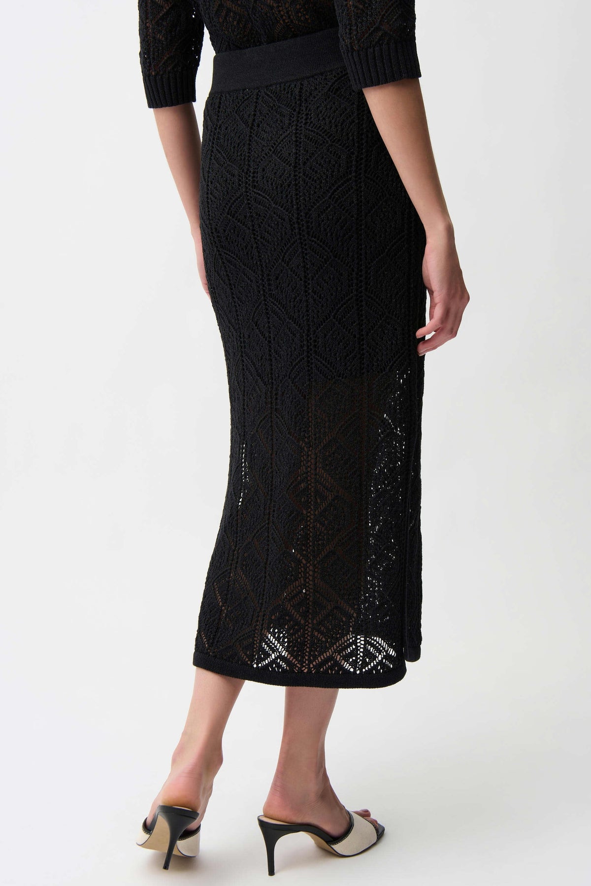 Joseph Ribkoff Pencil Open Stitch Skirt - Style 261928