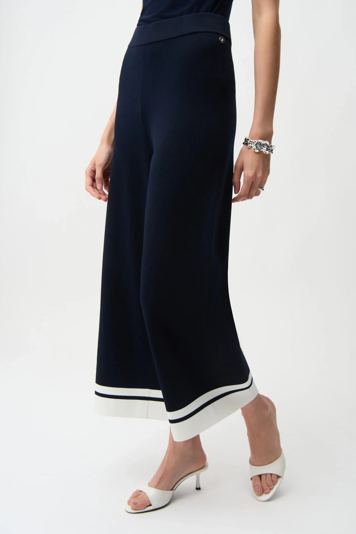 Joseph Ribkoff Border Stripe Culotte Pants - Style 261942