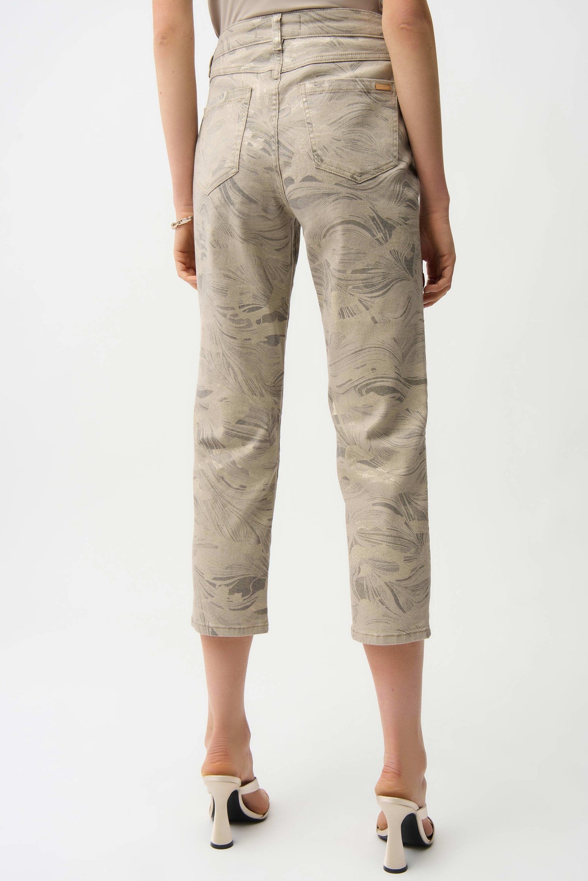 Joseph Ribkoff Abstract Metallic Slim Pants - Style 261959