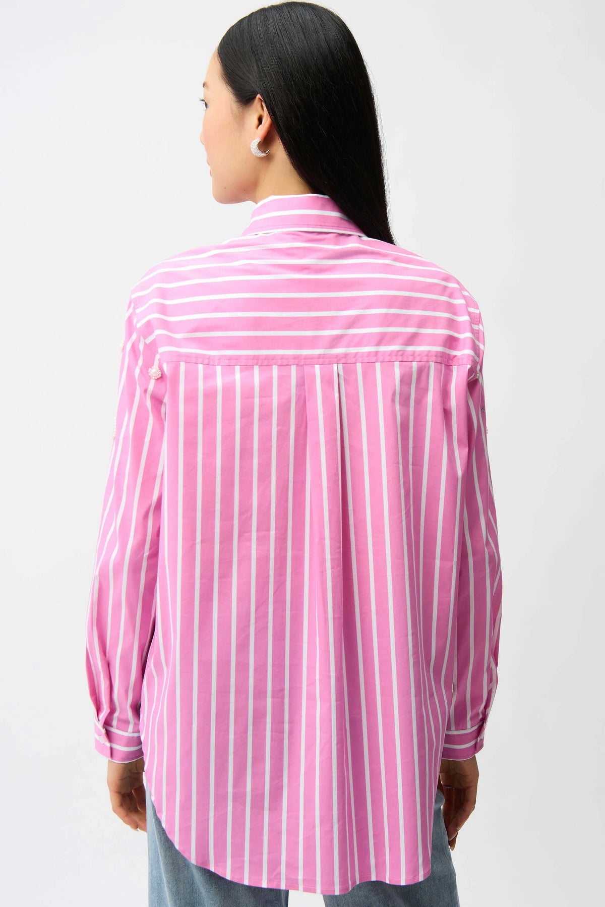 Joseph Ribkoff Embellished Hem Crewneck Blouse - Style 261966B