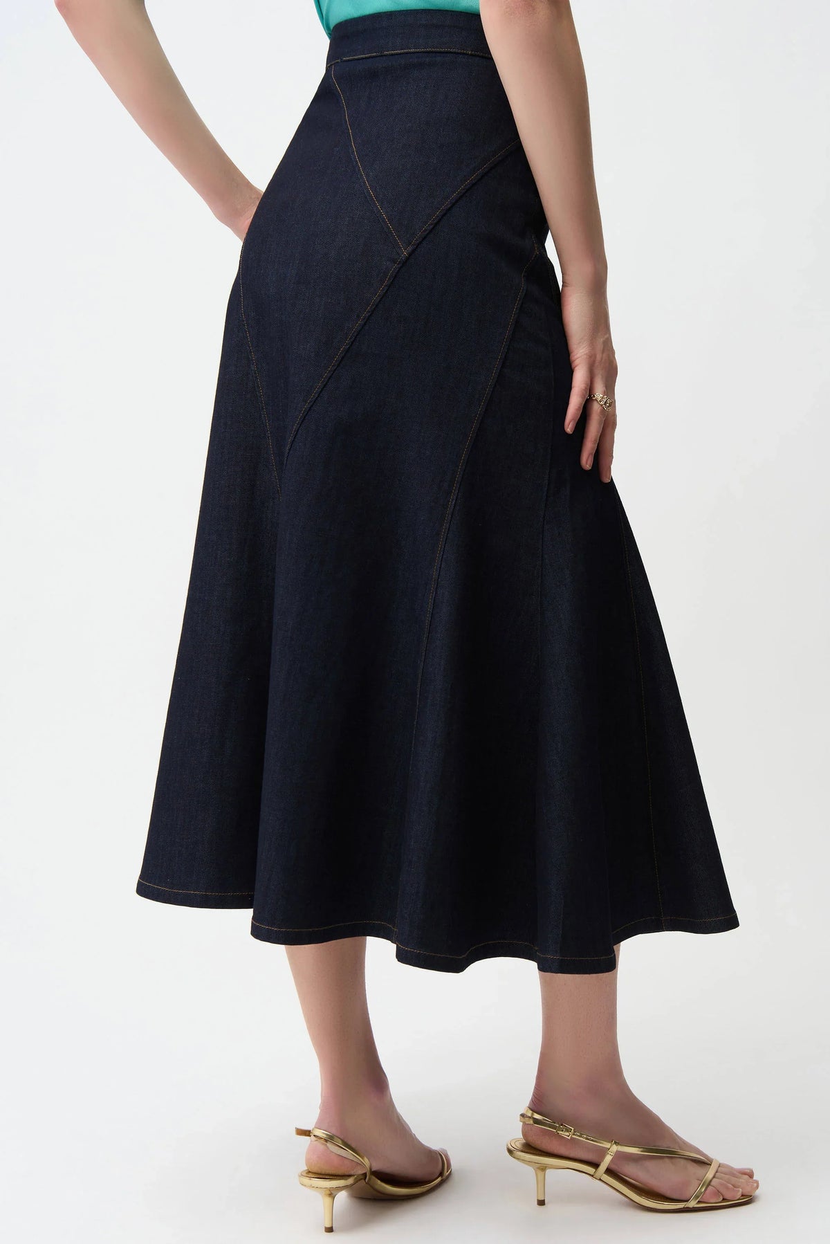 Joseph Ribkoff Patchwork Exposed Zipper Skirt - Style 261969