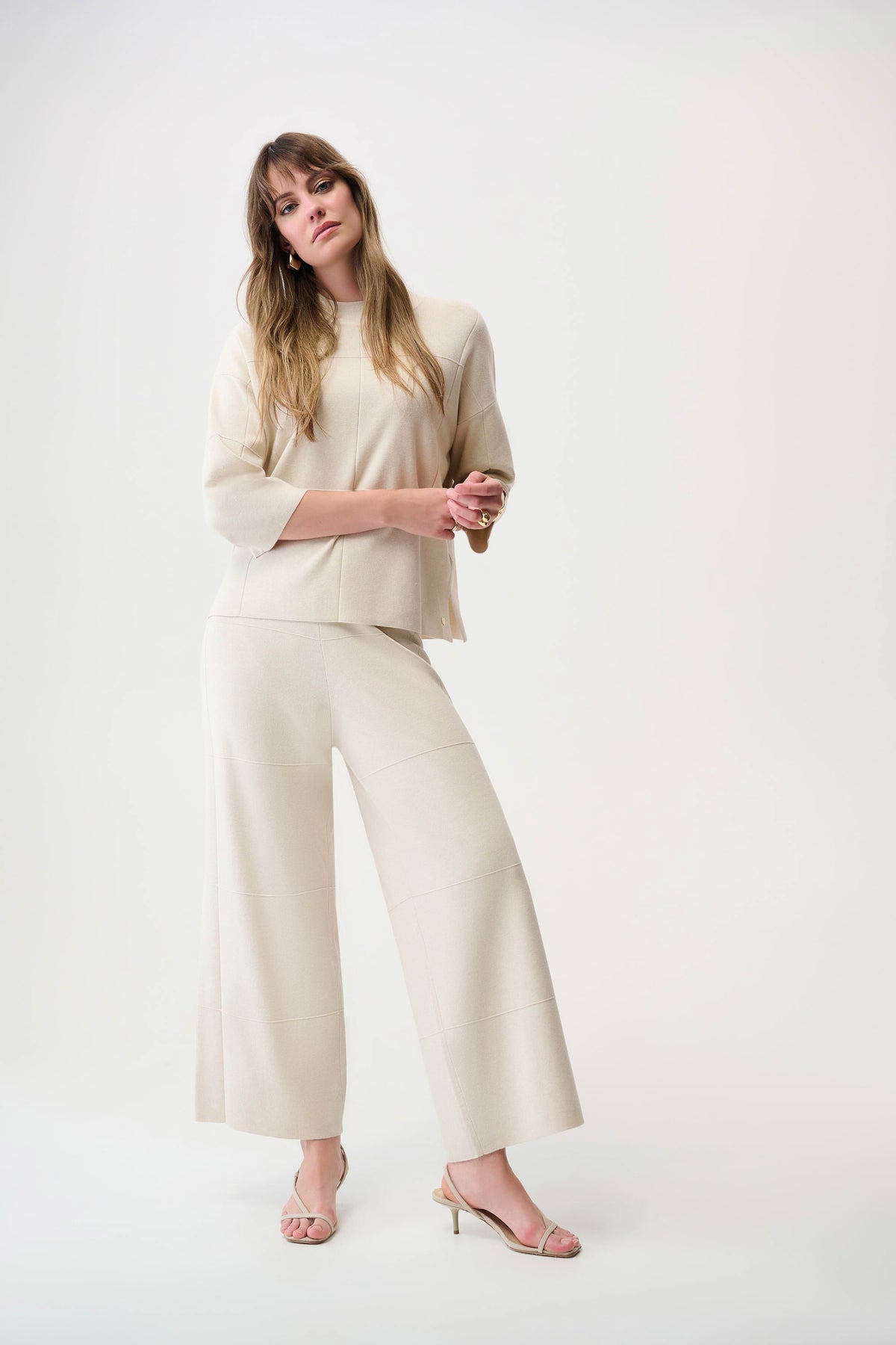 Joseph Ribkoff Mock Neck Jacquard Sweater - Style 261981B