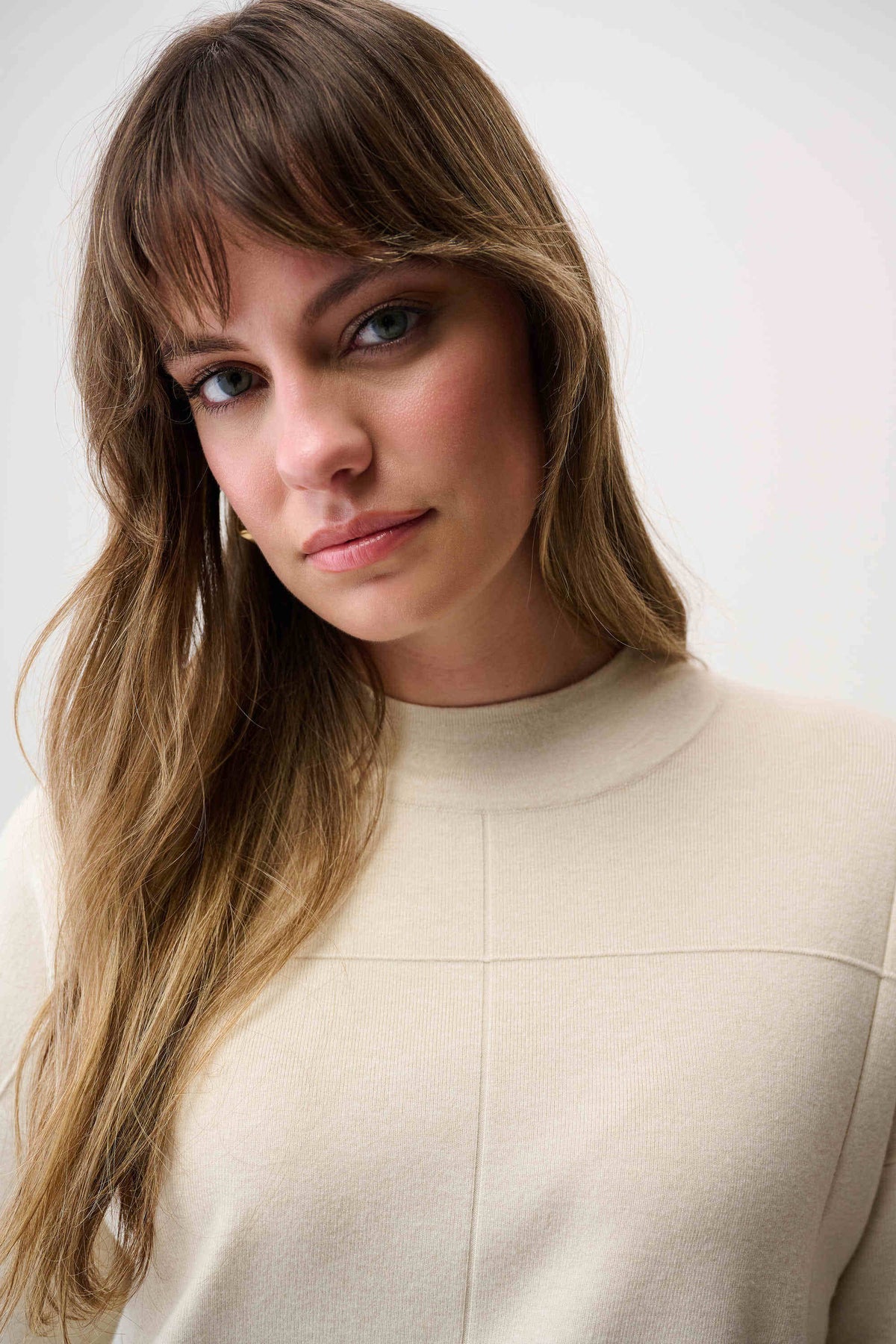 Joseph Ribkoff Mock Neck Jacquard Sweater - Style 261981B