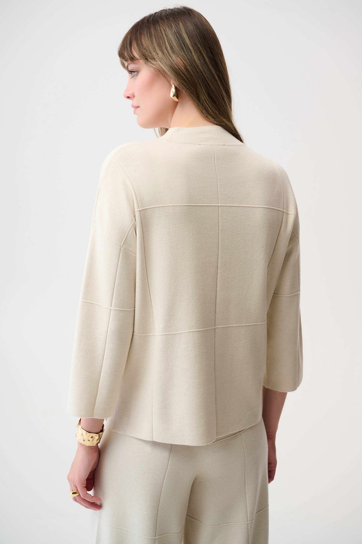 Joseph Ribkoff Mock Neck Jacquard Sweater - Style 261981B