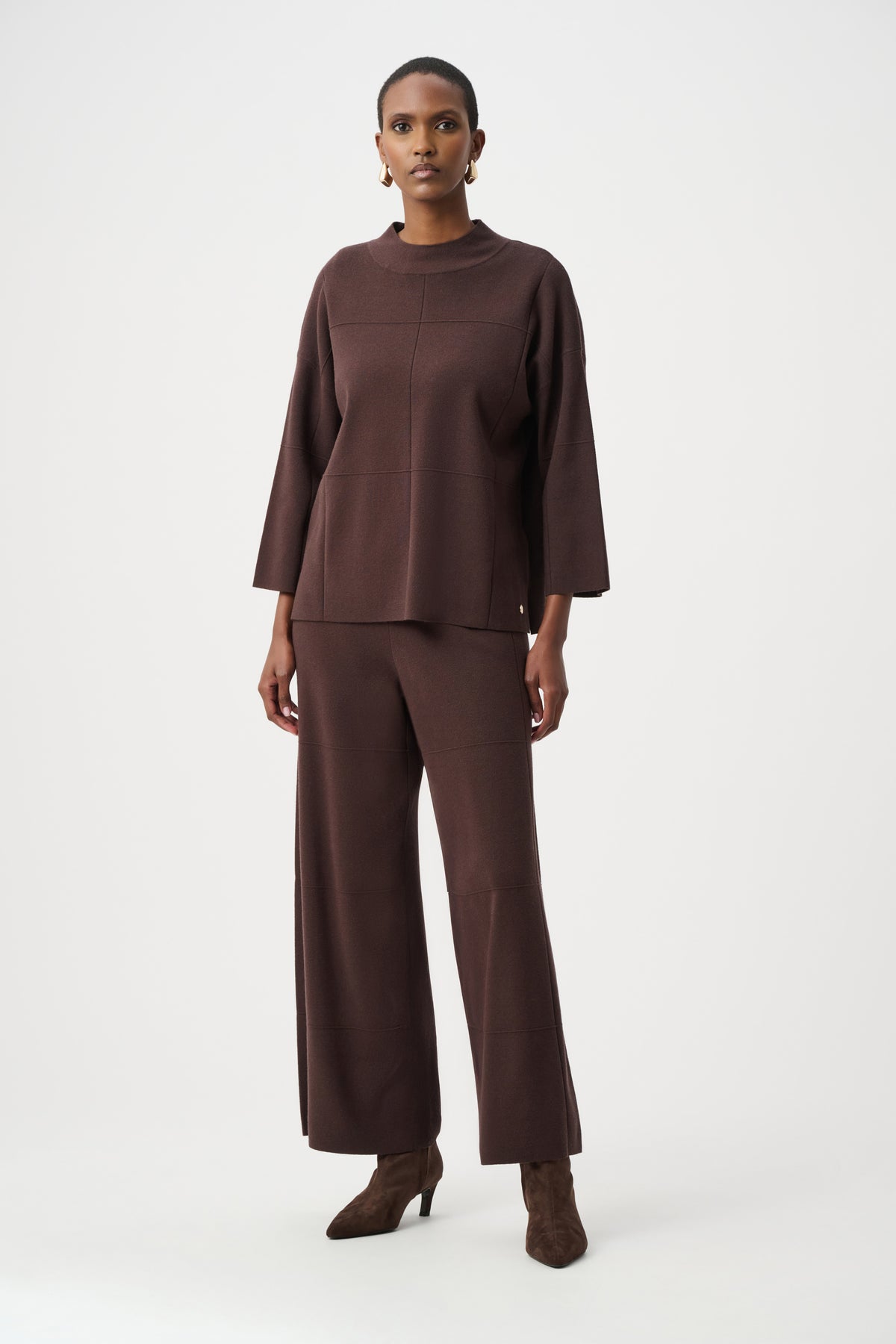 Joseph Ribkoff Mock Neck Jacquard Sweater - Style 261981f