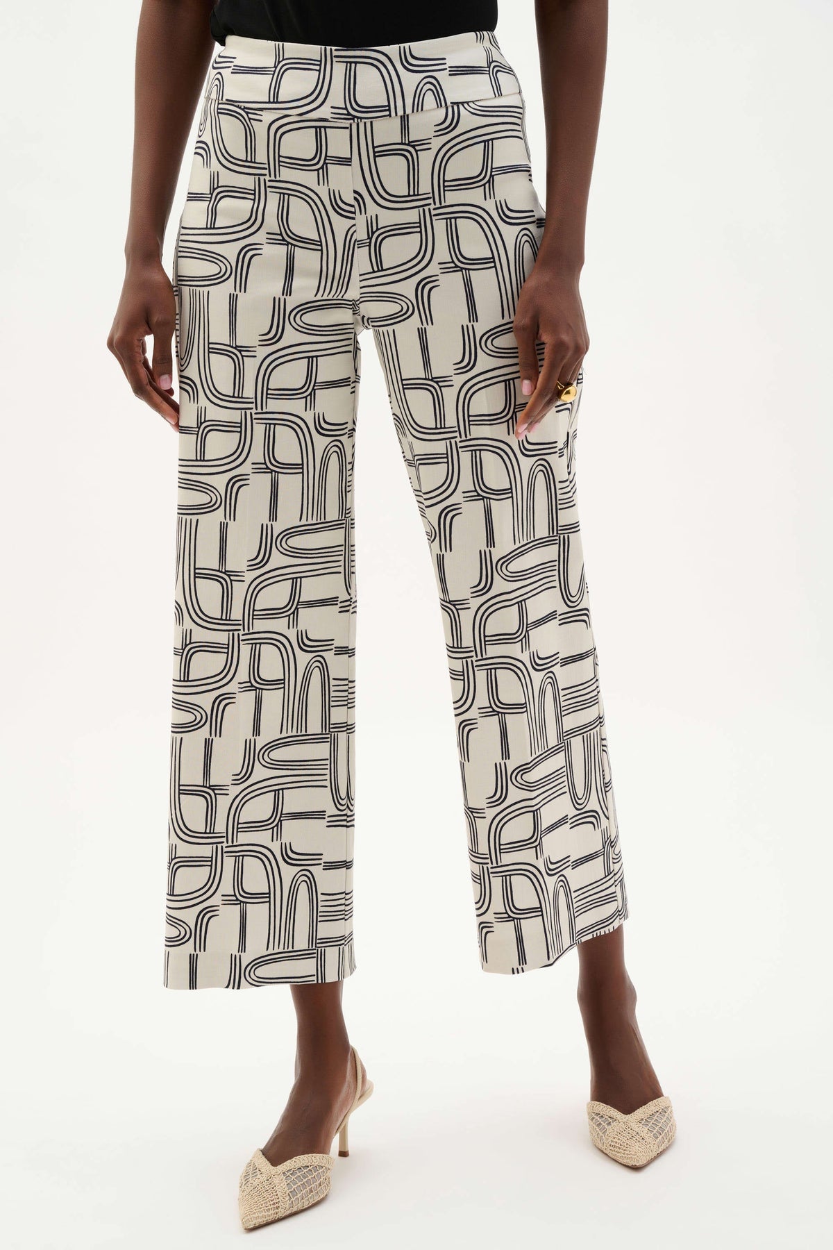 Joseph Ribkoff Geometric Print Pull-On Pants - Style 262048
