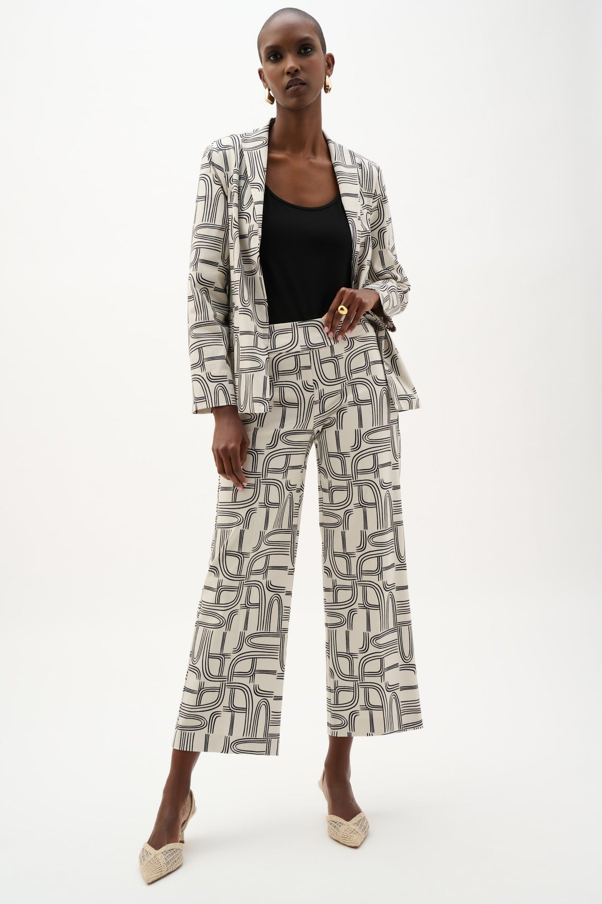 Joseph Ribkoff Geometric Print Pull-On Pants - Style 262048