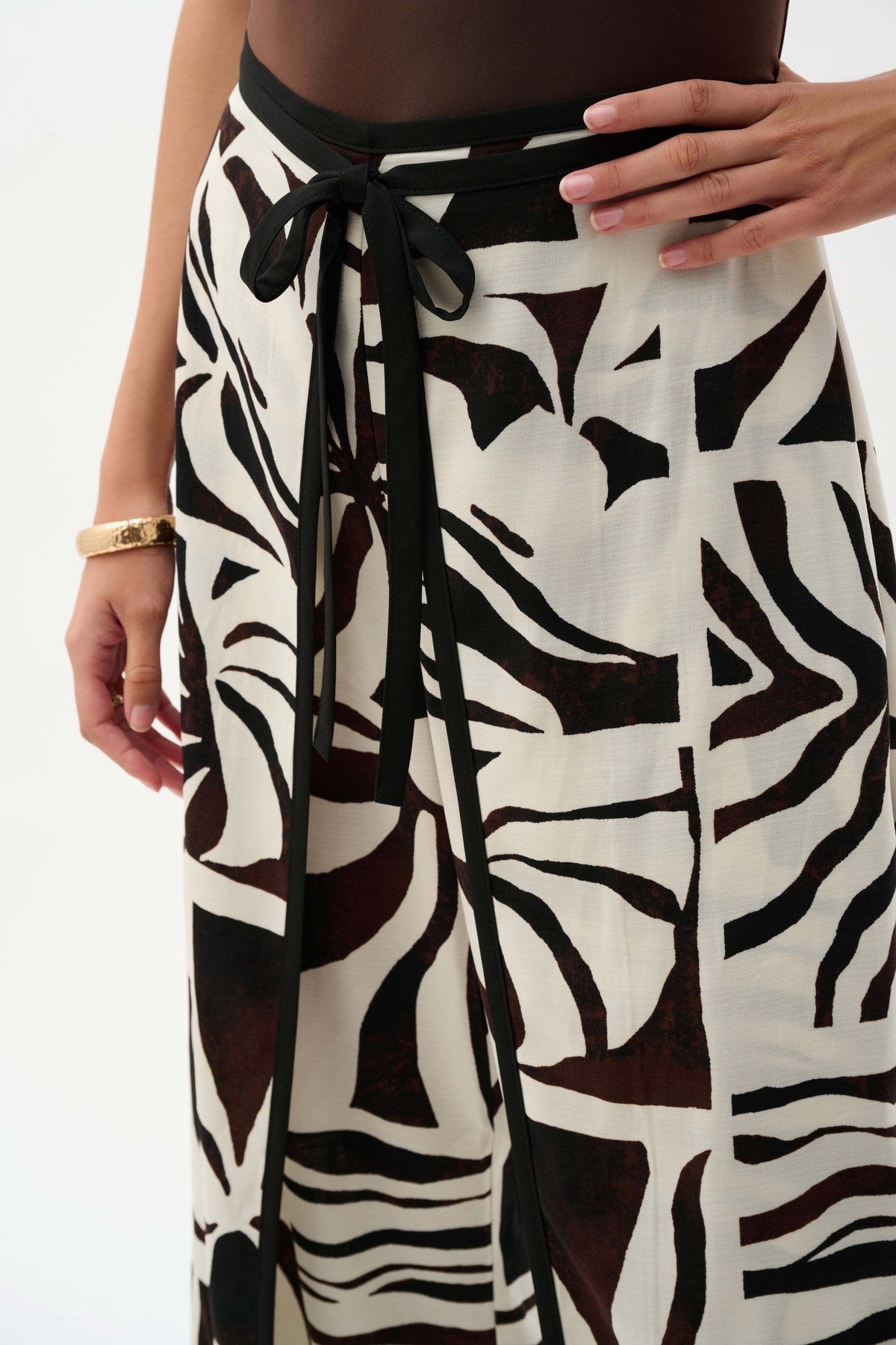 Joseph Ribkoff Tropical Gauze Tie-Front Pants - Style 262056