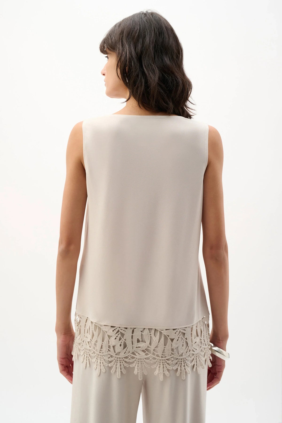 Joseph Ribkoff Guipure Lace Hem Top - Style 262094