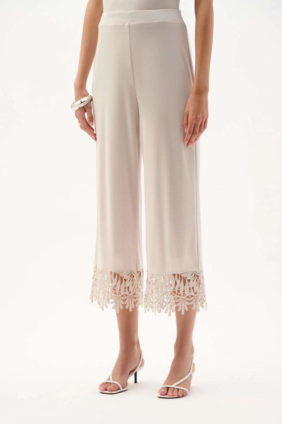 Joseph Ribkoff Guipure Lace Hem Culottes - Style 262095