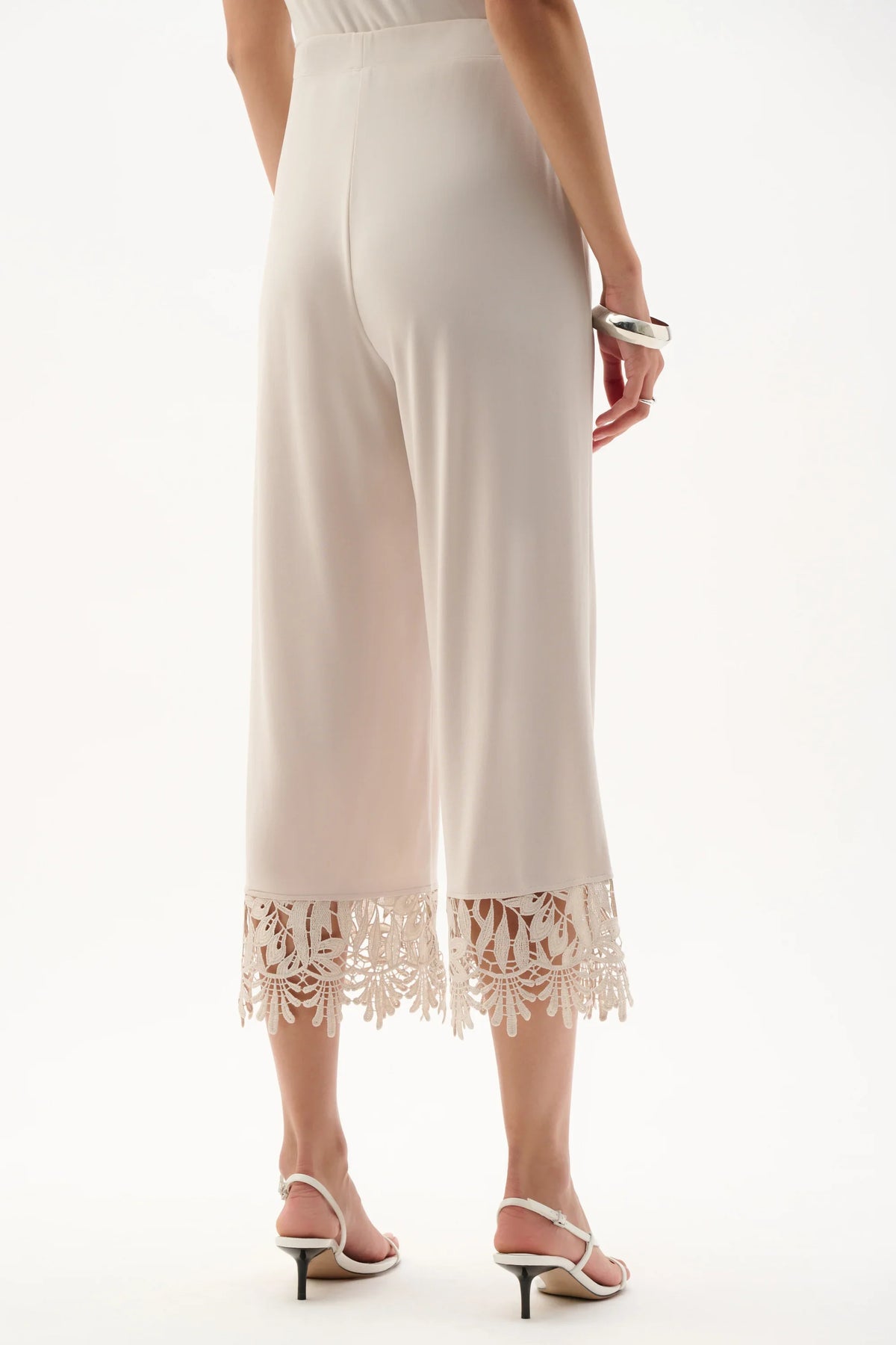 Joseph Ribkoff Guipure Lace Hem Culottes - Style 262095