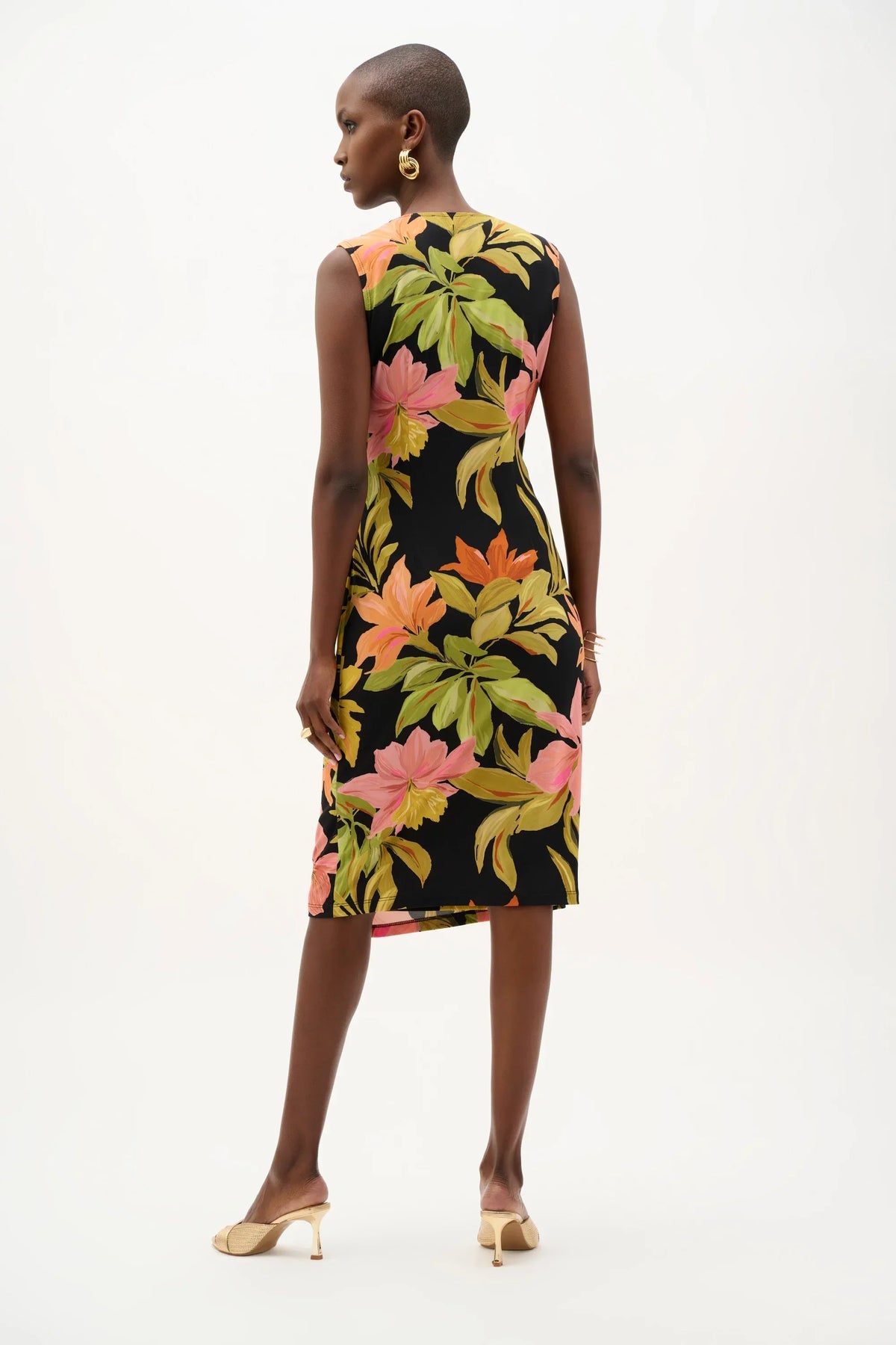 Joseph Ribkoff Tropical Print Wrap Dress - Style 262108