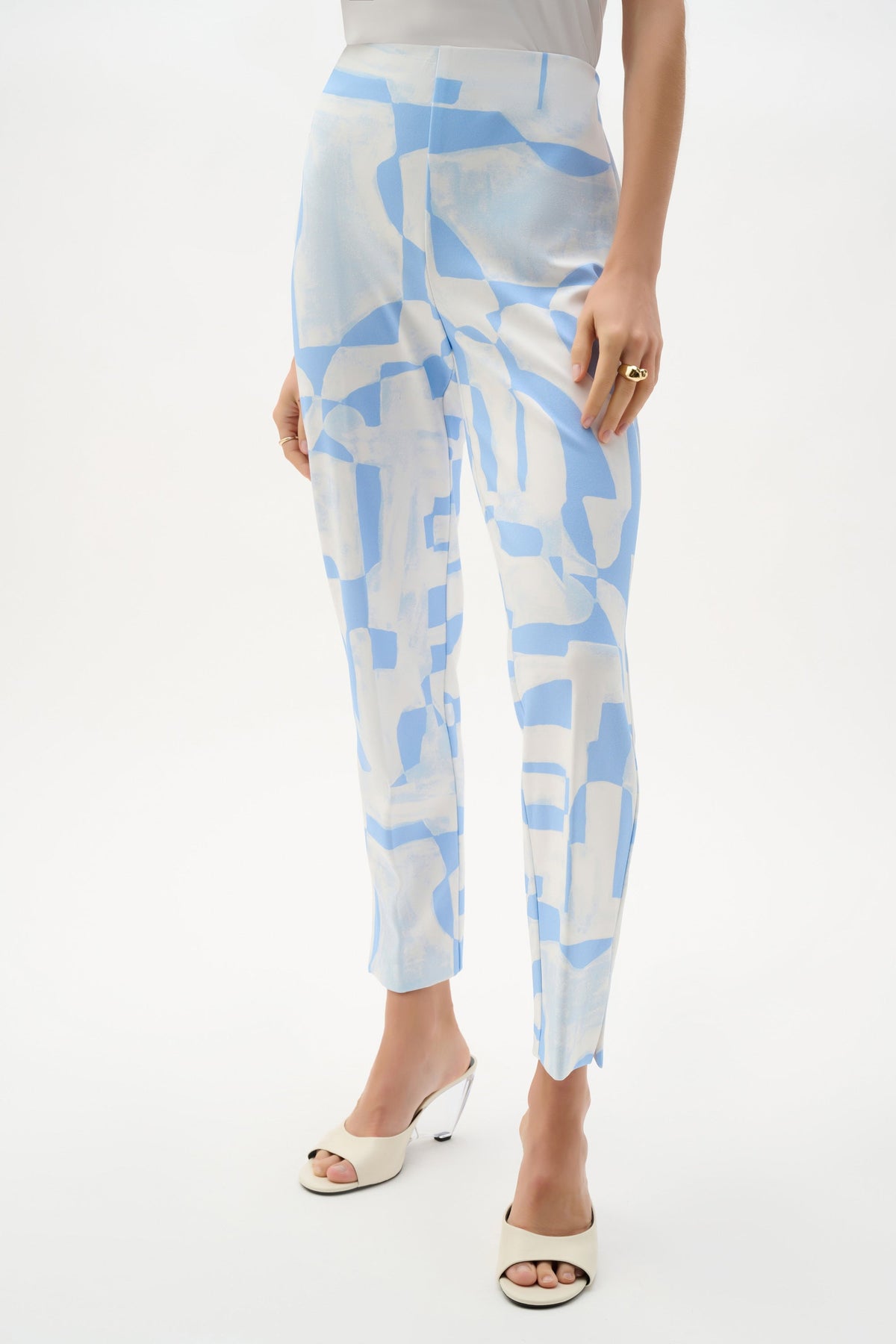 Joseph Ribkoff Abstract Geometric Bonded Pants - Style 262131