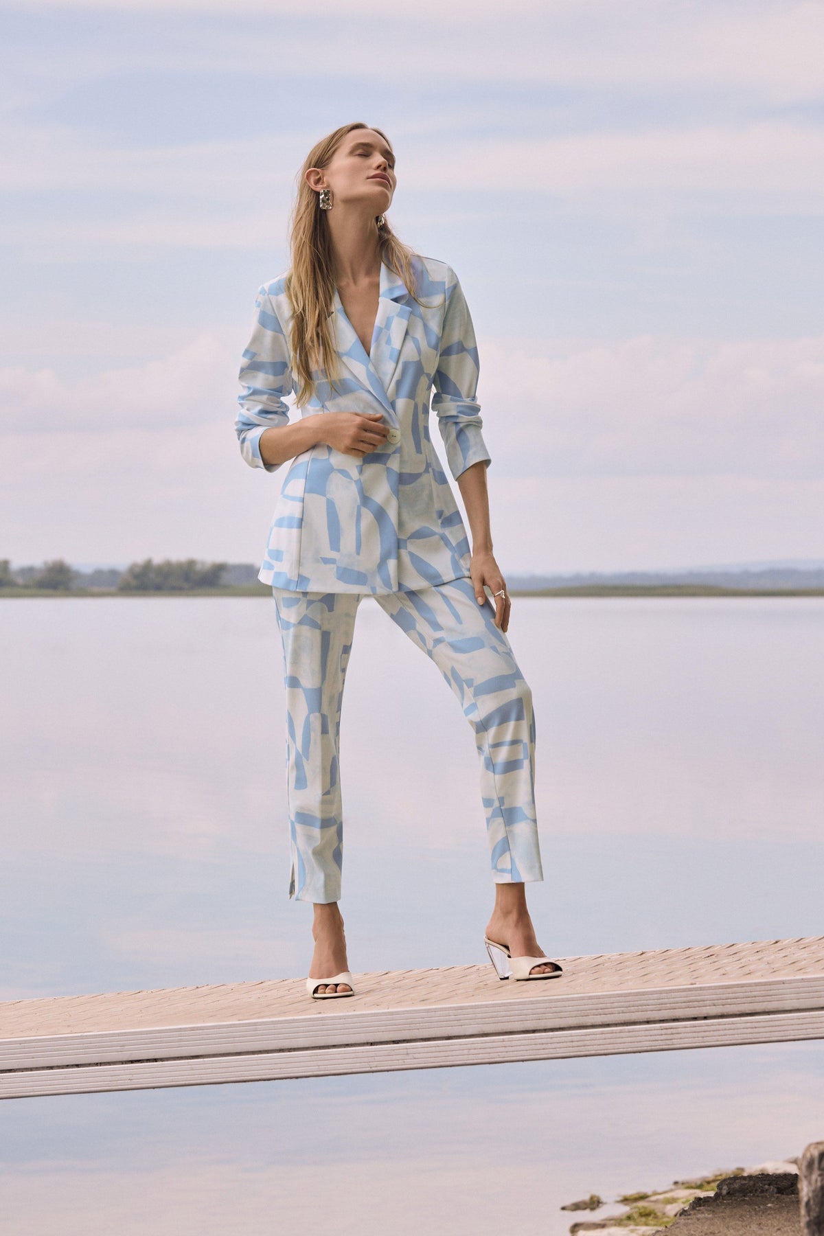 Joseph Ribkoff Abstract Geometric Bonded Pants - Style 262131