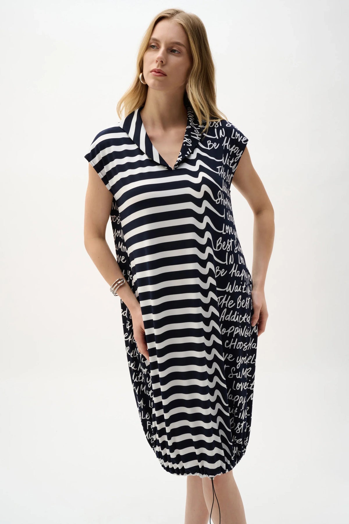 Joseph Ribkoff Shawl Collar Cocoon Dress - Style 262132