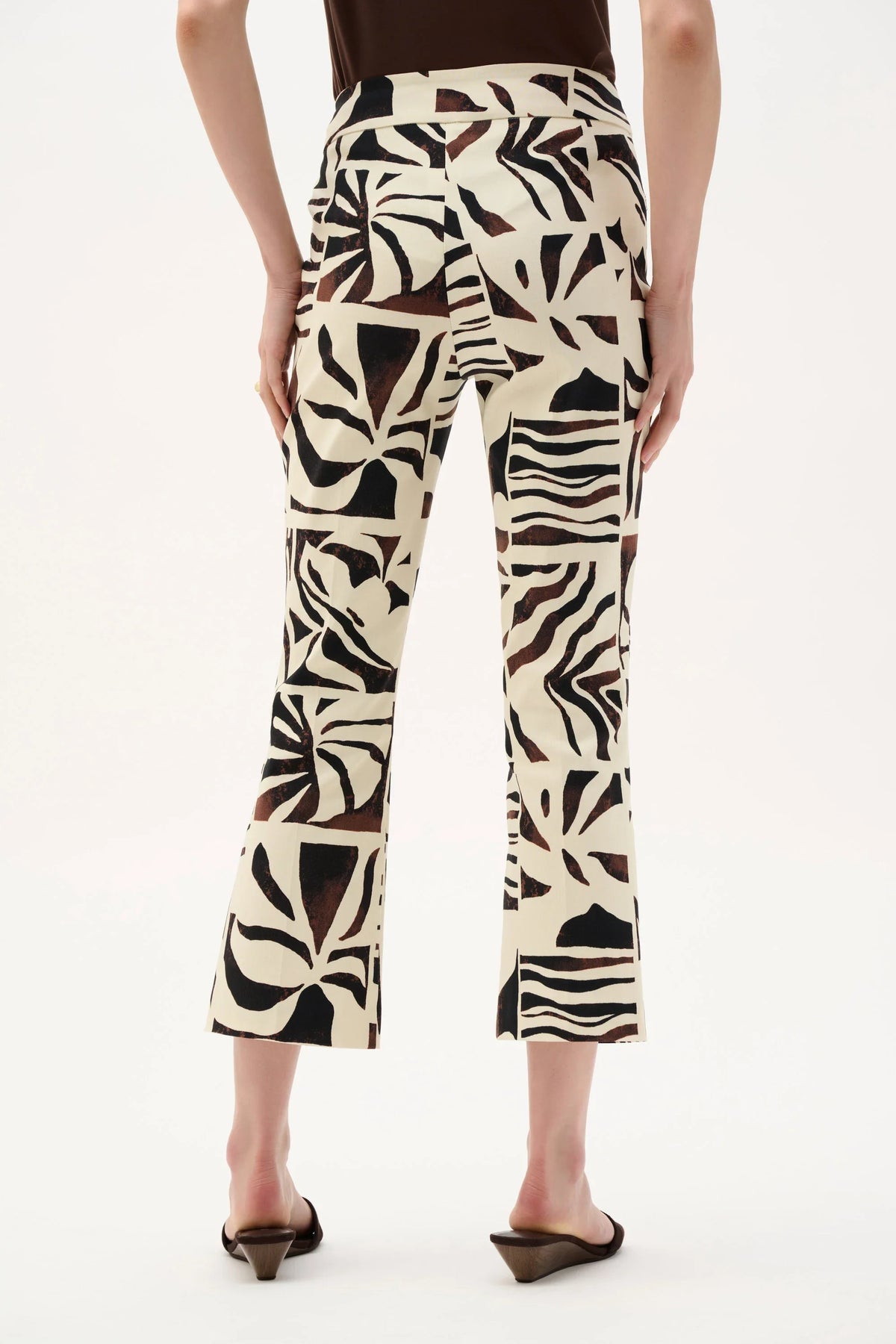 Joseph Ribkoff Tropical Print Flared Pants - Style 262133