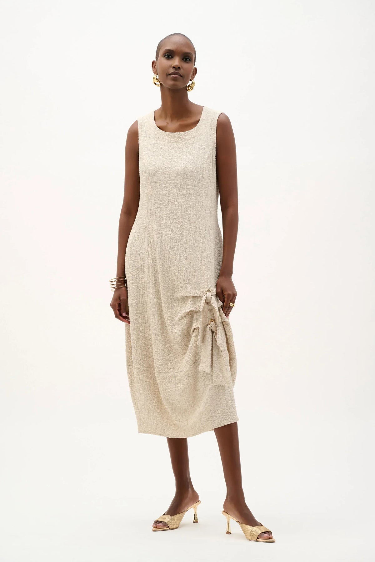 Joseph Ribkoff Seersucker Ring-Tie Dress - Style 262172