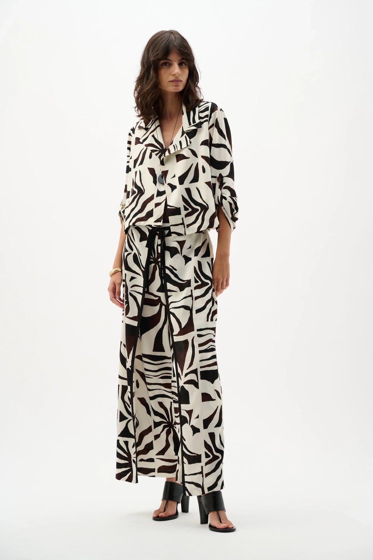 Joseph Ribkoff Tropical Print Boxy Blazer - Style 262193