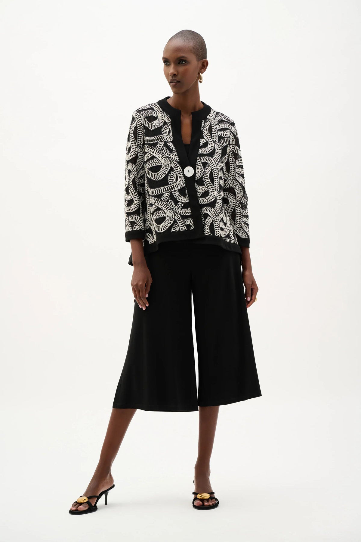 Joseph Ribkoff Abstract Mesh Swing Jacket - Style 262207