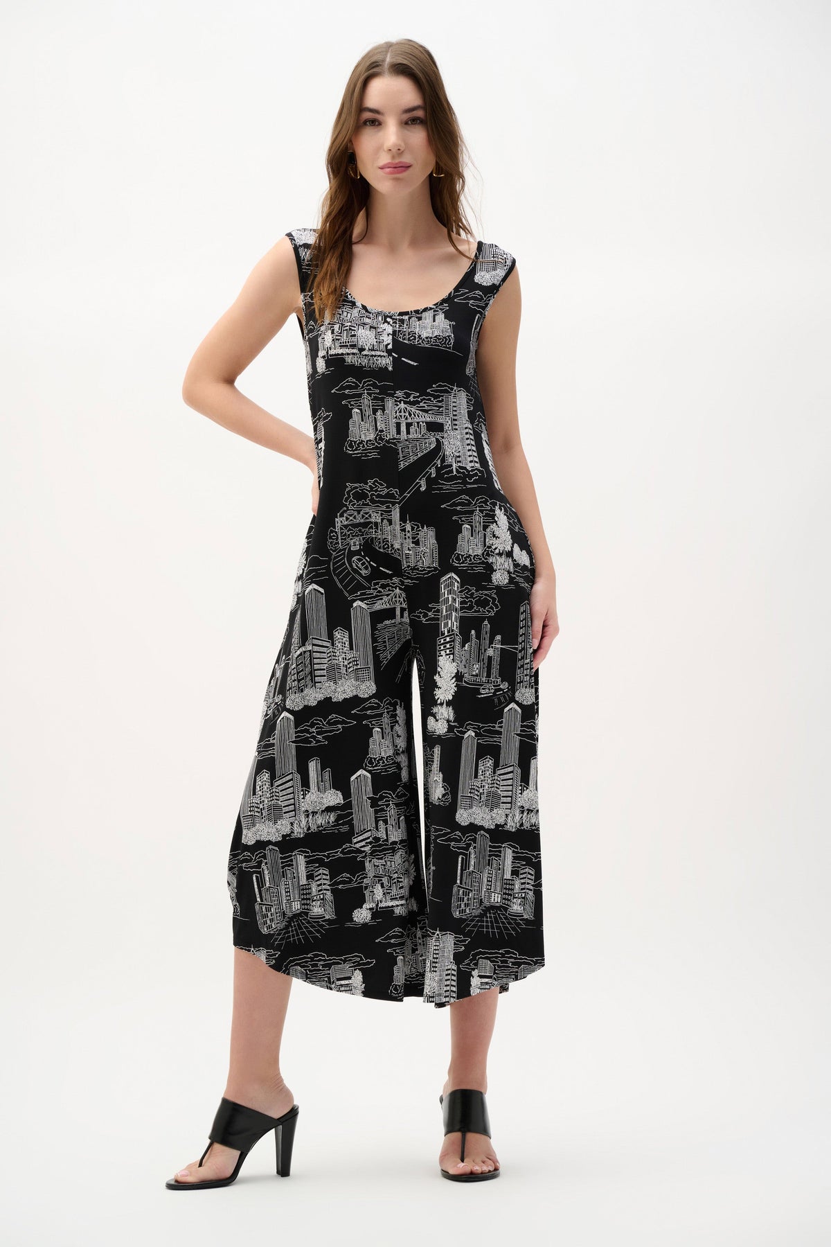 Joseph Ribkoff Conversational Print Culotte Jumpsuit - Style 262243
