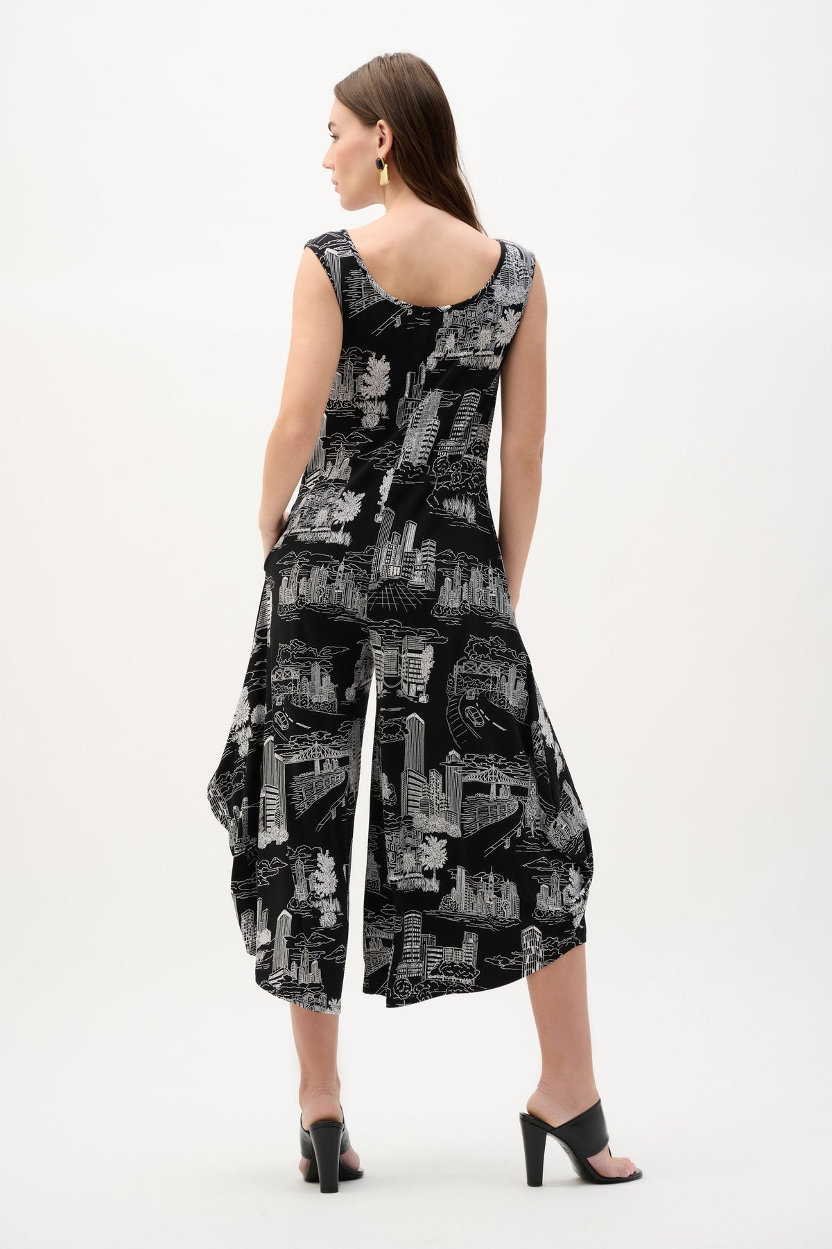 Joseph Ribkoff Conversational Print Culotte Jumpsuit - Style 262243