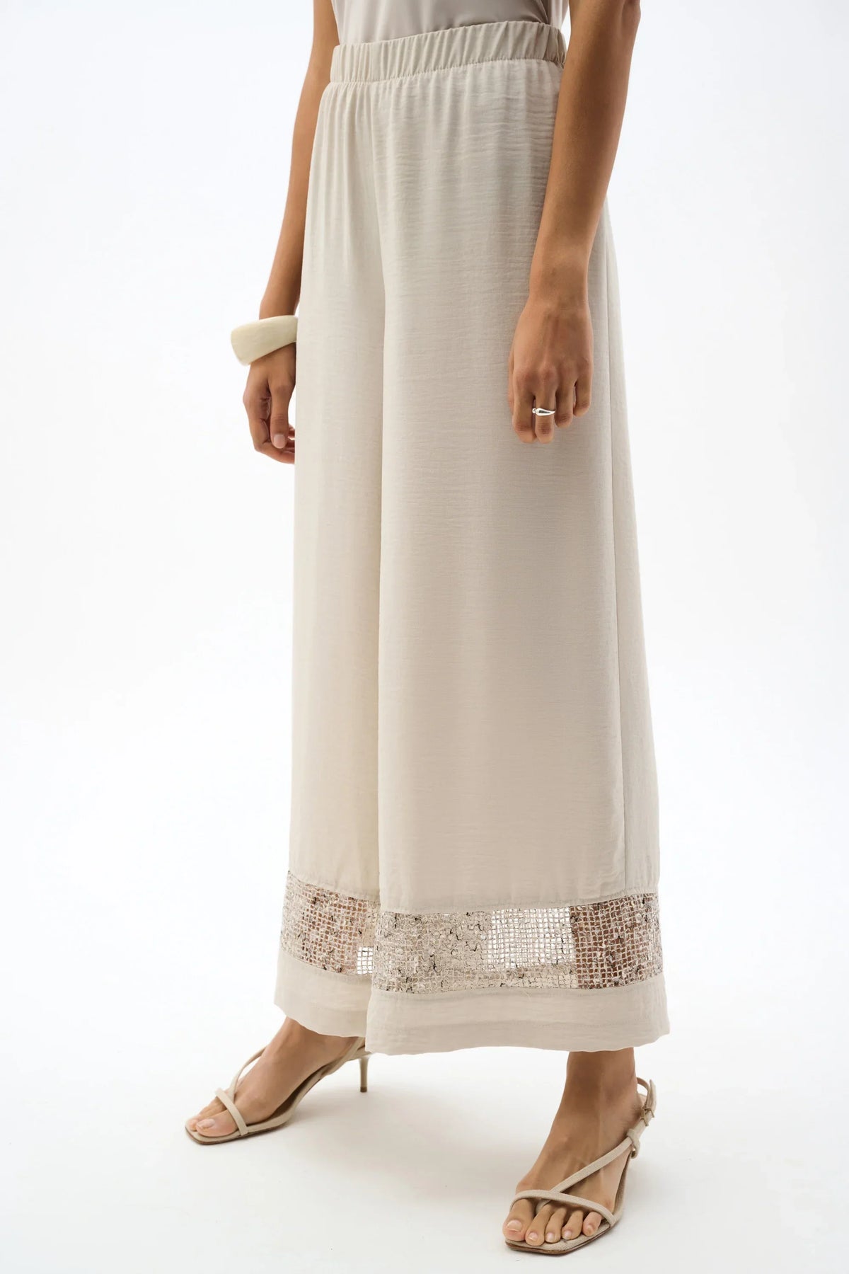 Joseph Ribkoff Sequined Wide Leg Pant - Style 262253
