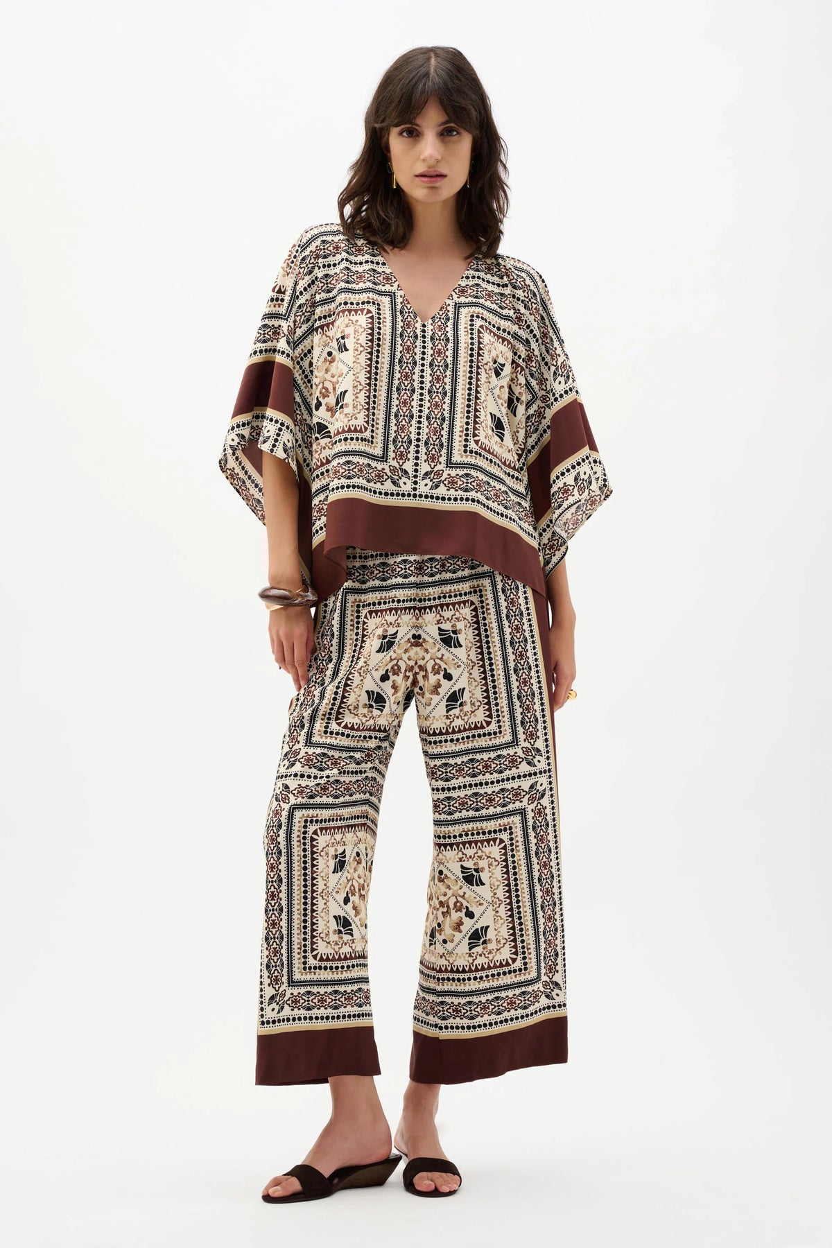 Joseph Ribkoff Scarf Print Poncho Top - Style 262260