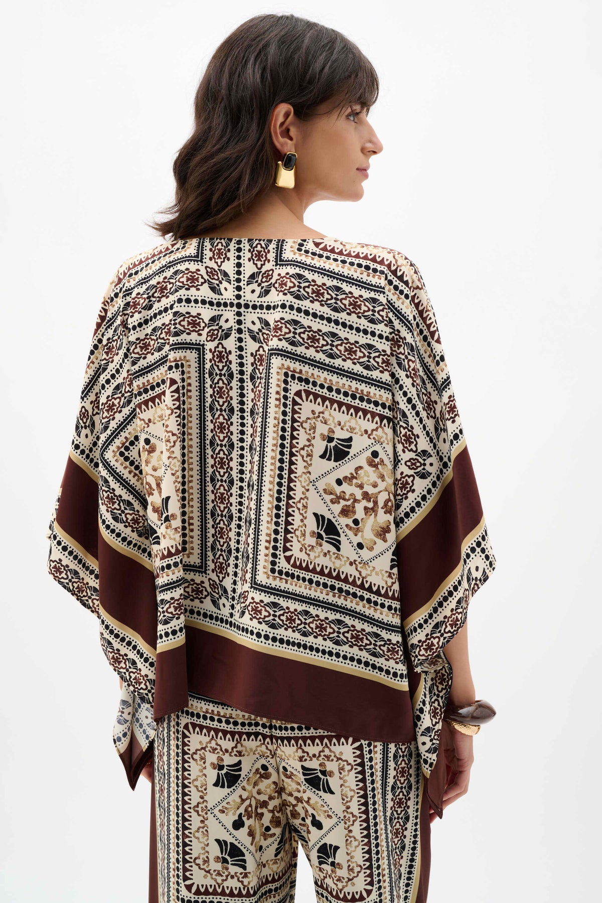 Joseph Ribkoff Scarf Print Poncho Top - Style 262260