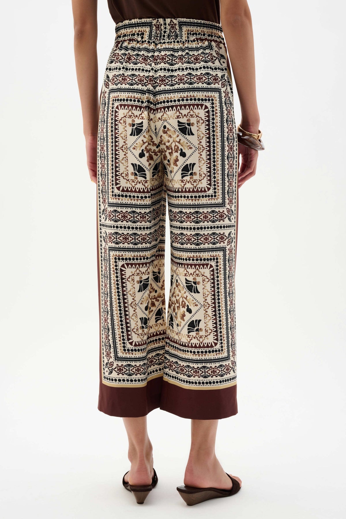 Joseph Ribkoff Scarf Print Wide-Leg Pants - Style 262261