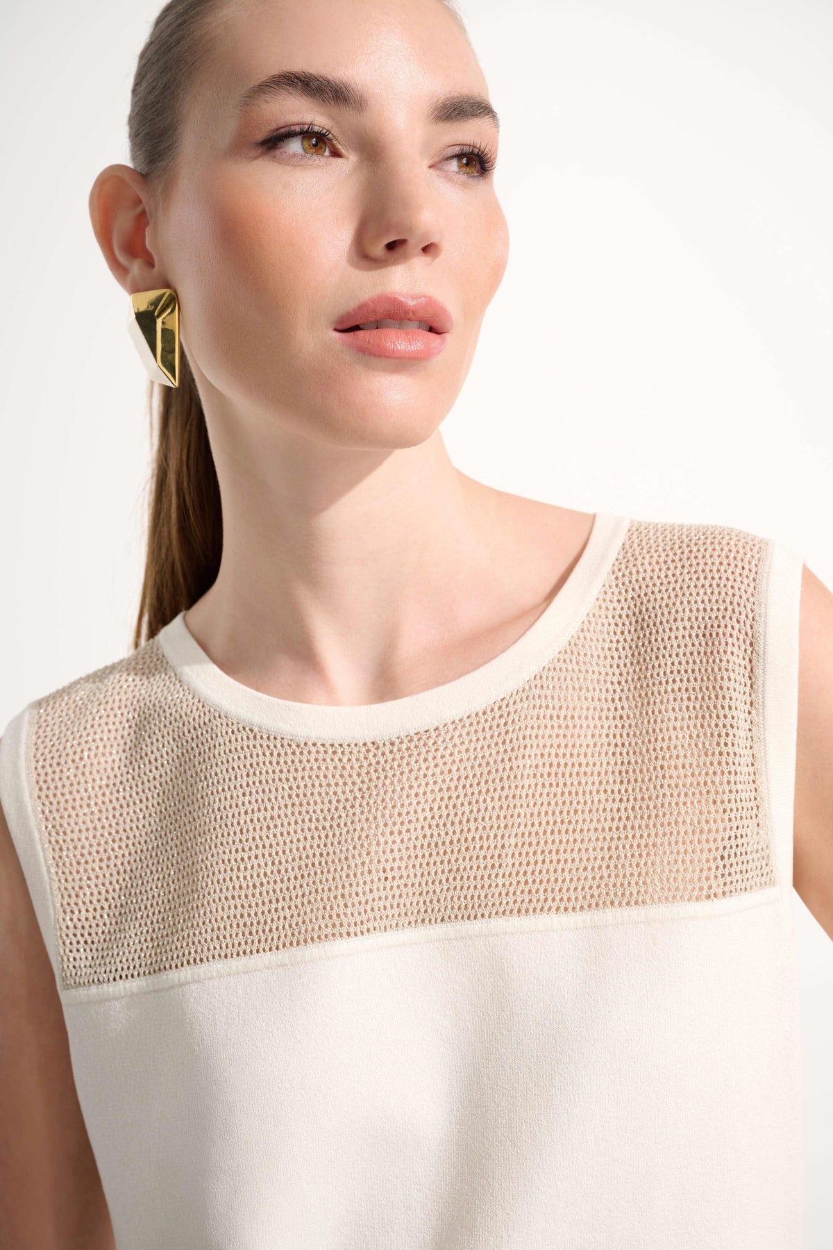 Joseph Ribkoff Mesh Yoke Knit Camisole - Style 262612