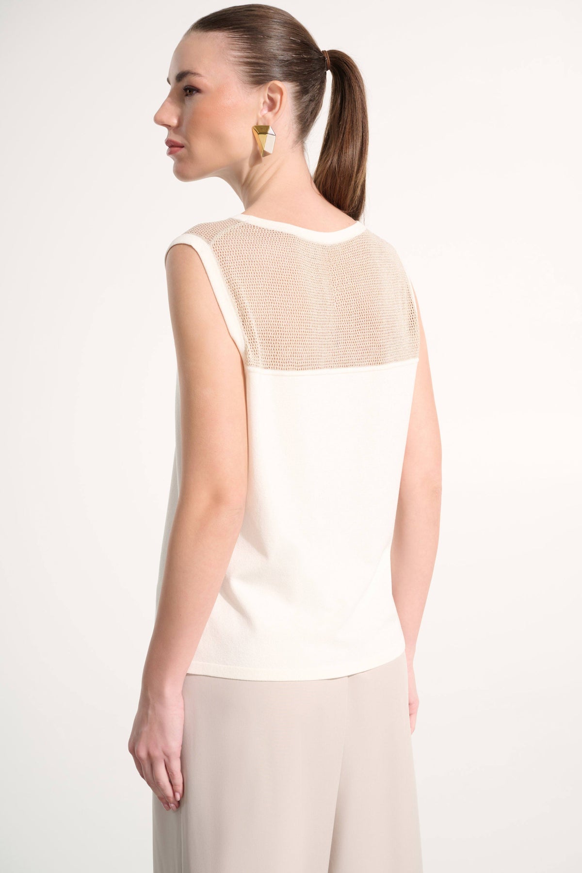 Joseph Ribkoff Mesh Yoke Knit Camisole - Style 262612
