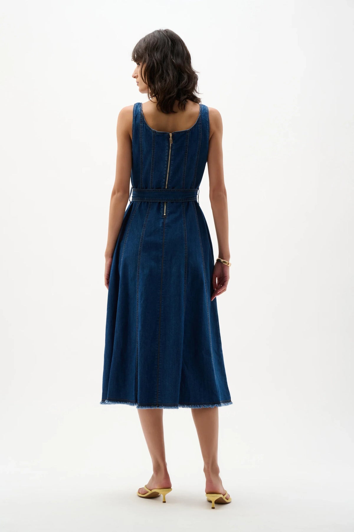 Joseph Ribkoff Fit Flare Denim Midi Dress - Style 262901