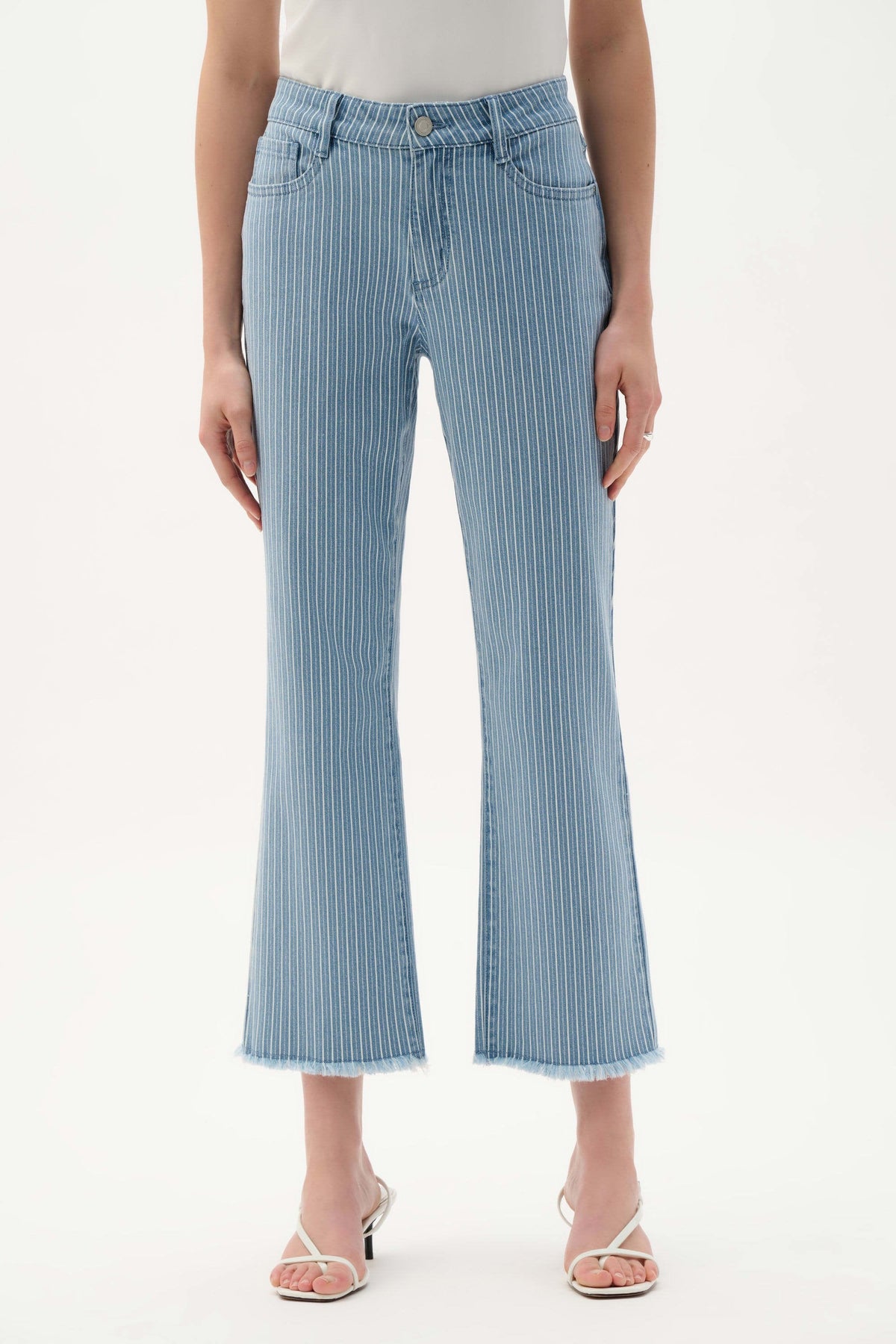 Joseph Ribkoff Lurex Stripe Crop Jeans - Style 262934
