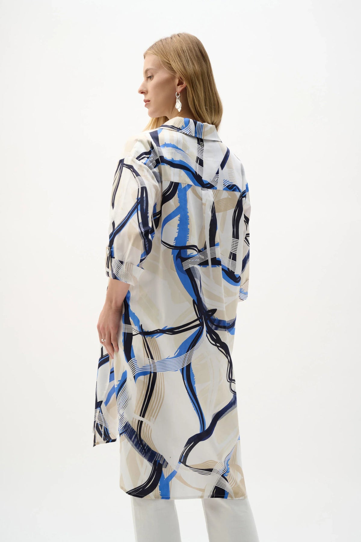 Joseph Ribkoff Abstract Print Voile Blouse - Style 262950