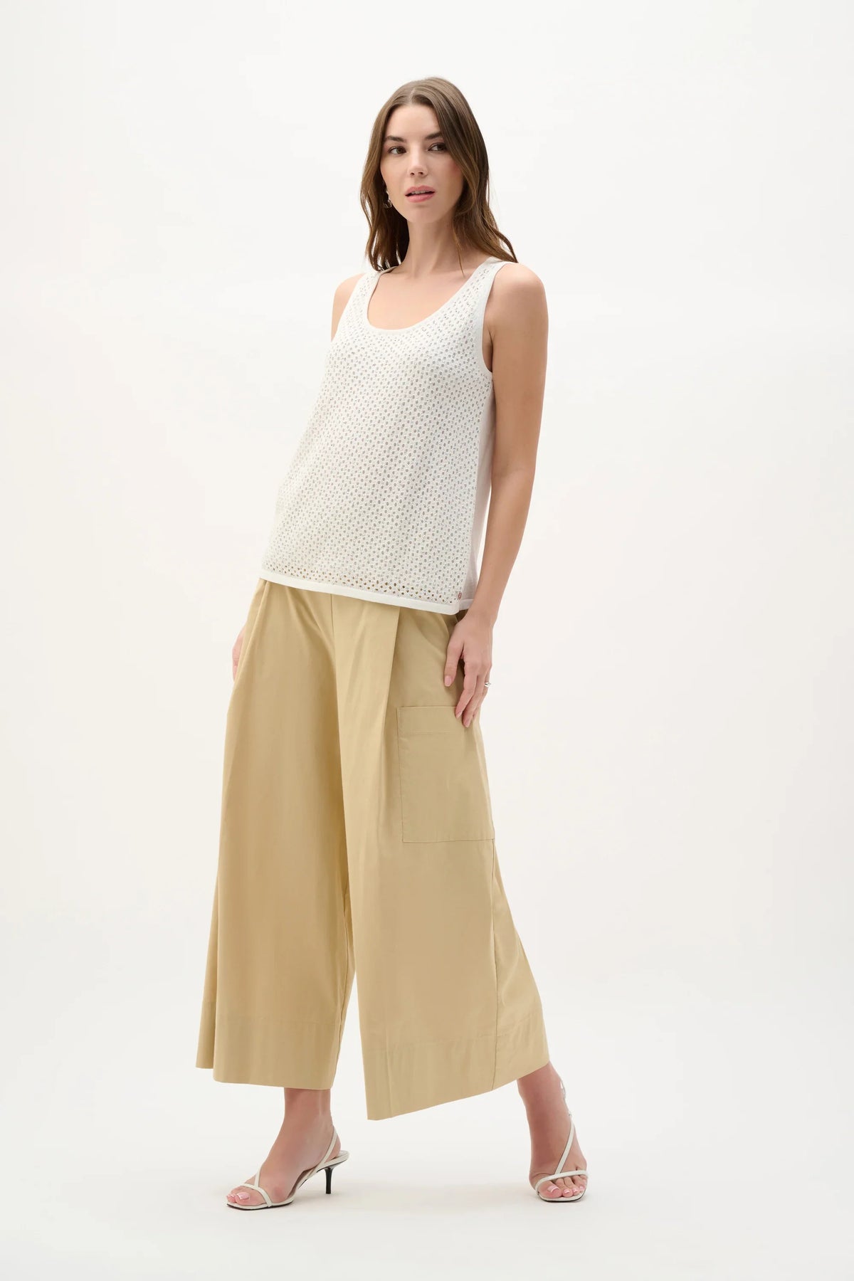 Joseph Ribkoff Open Stitch Rhinestone Camisole - Style 262957