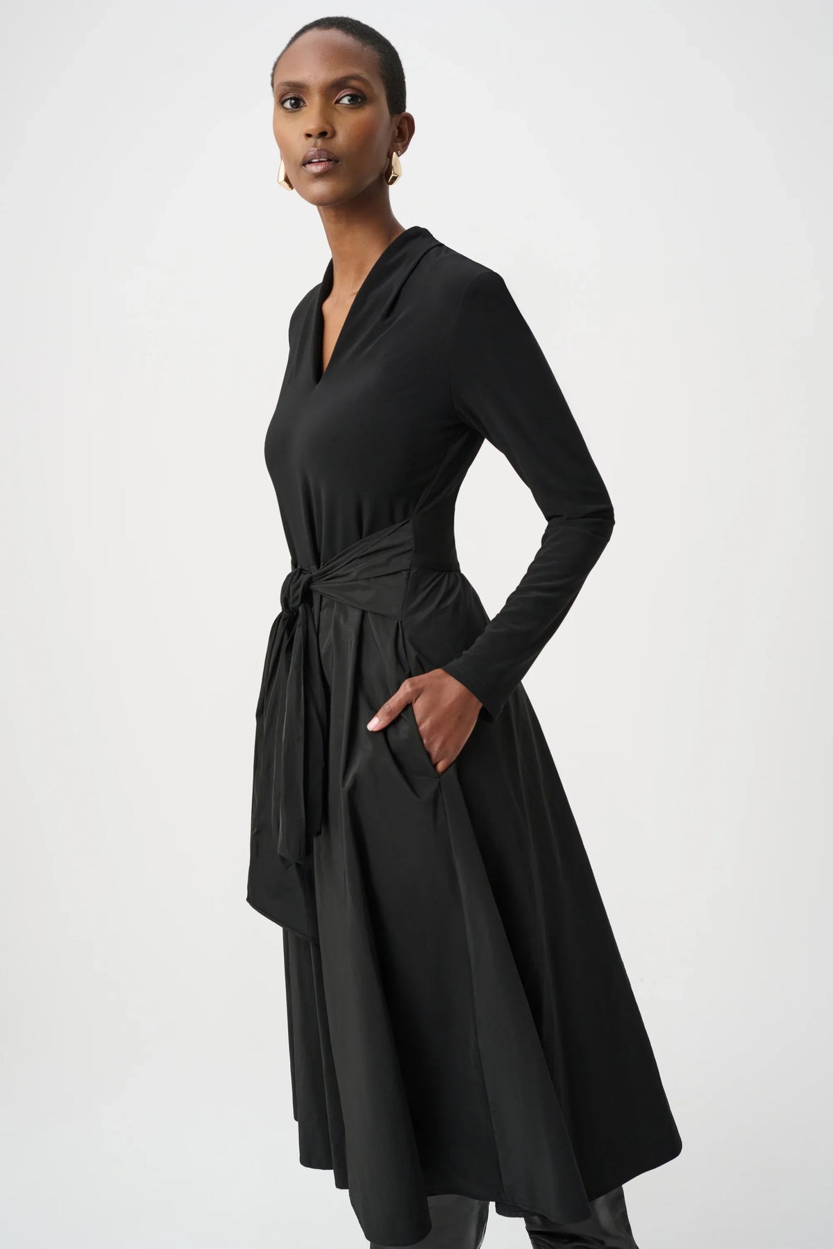 Joseph Ribkoff V-Neck Flare Dress - Style 263145