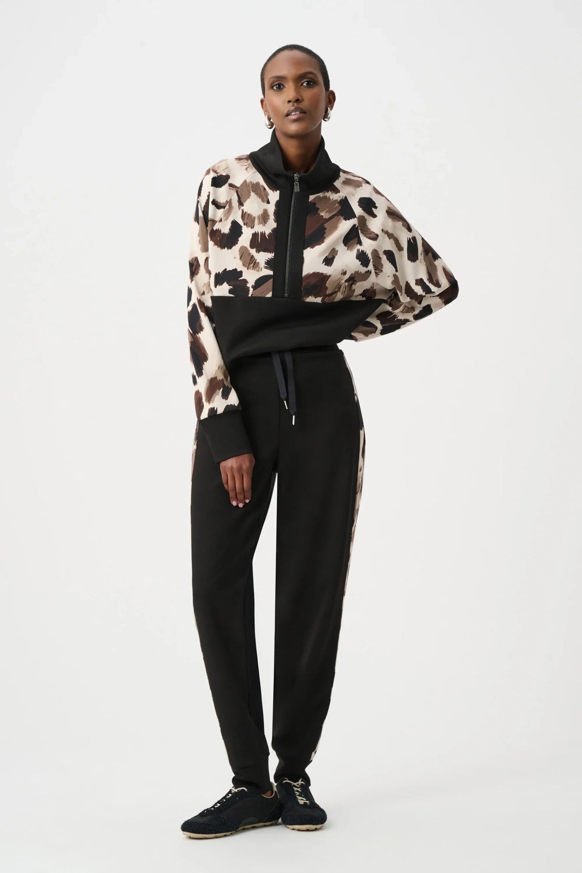 Joseph Ribkoff Animal Trimmed Jogger Pant - Style 263608